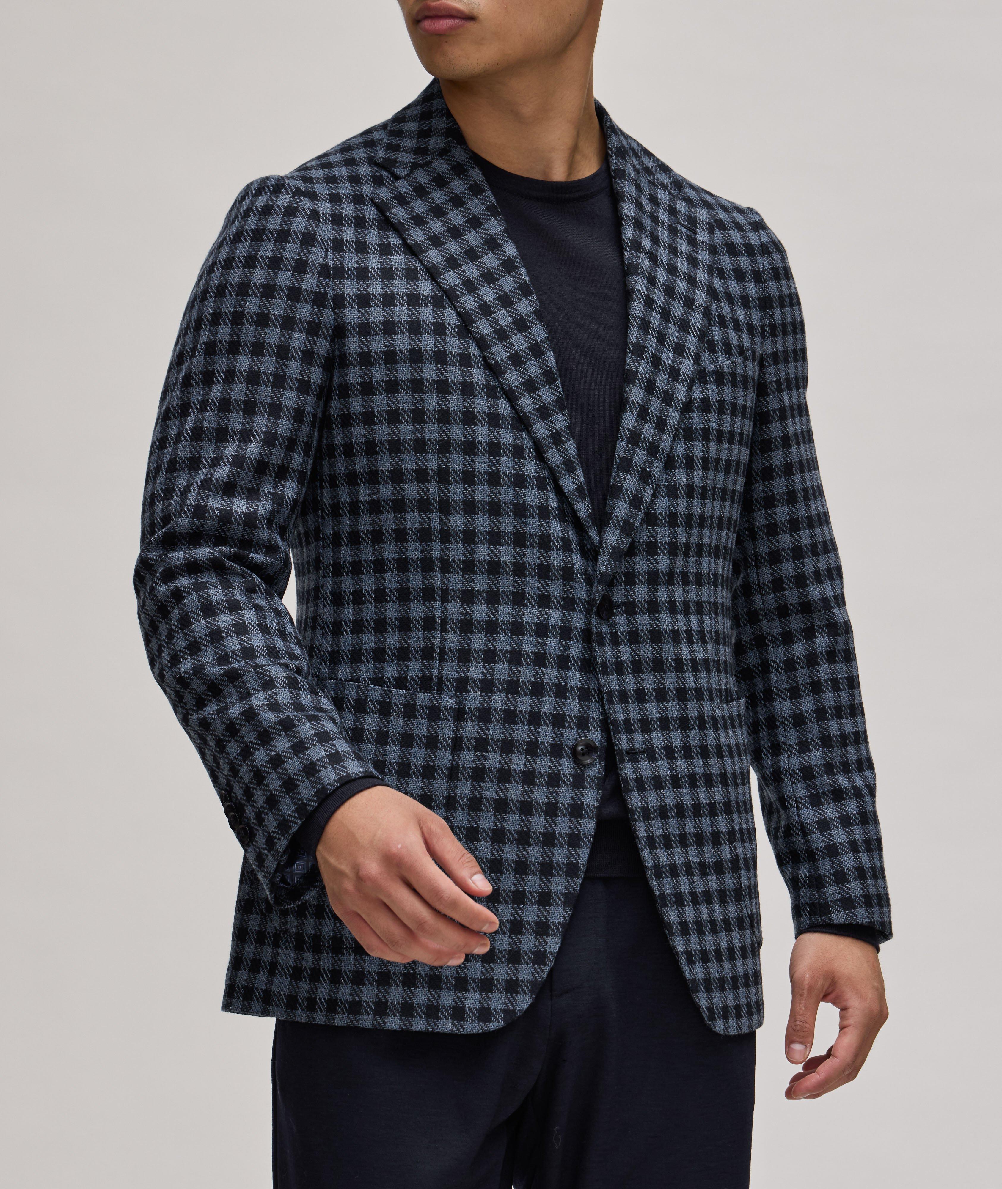Checkered Wool Silk Sport Jacket image 1