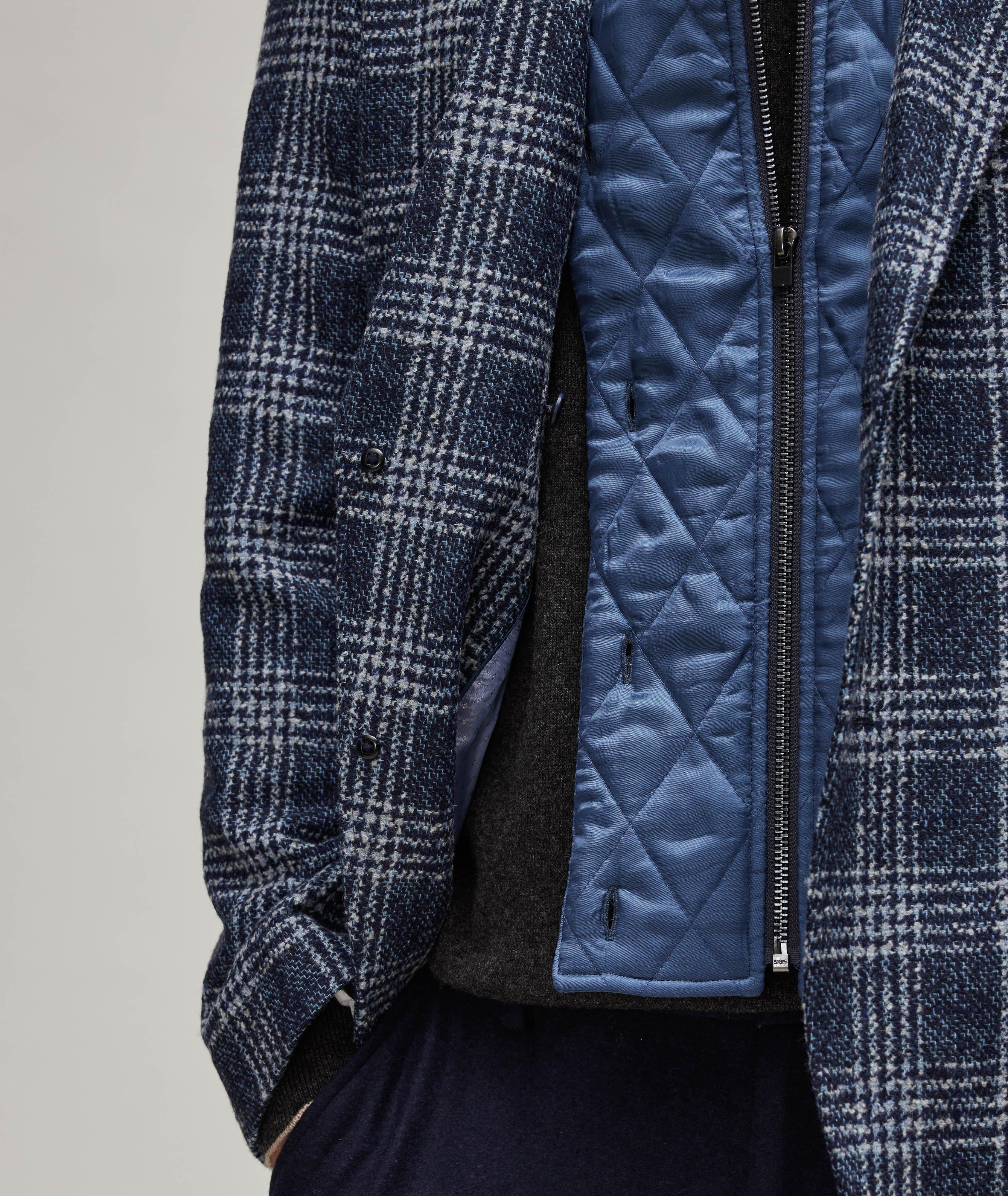 Removable Bib Plaid Wool-Blend Hybrid Jacket image 3