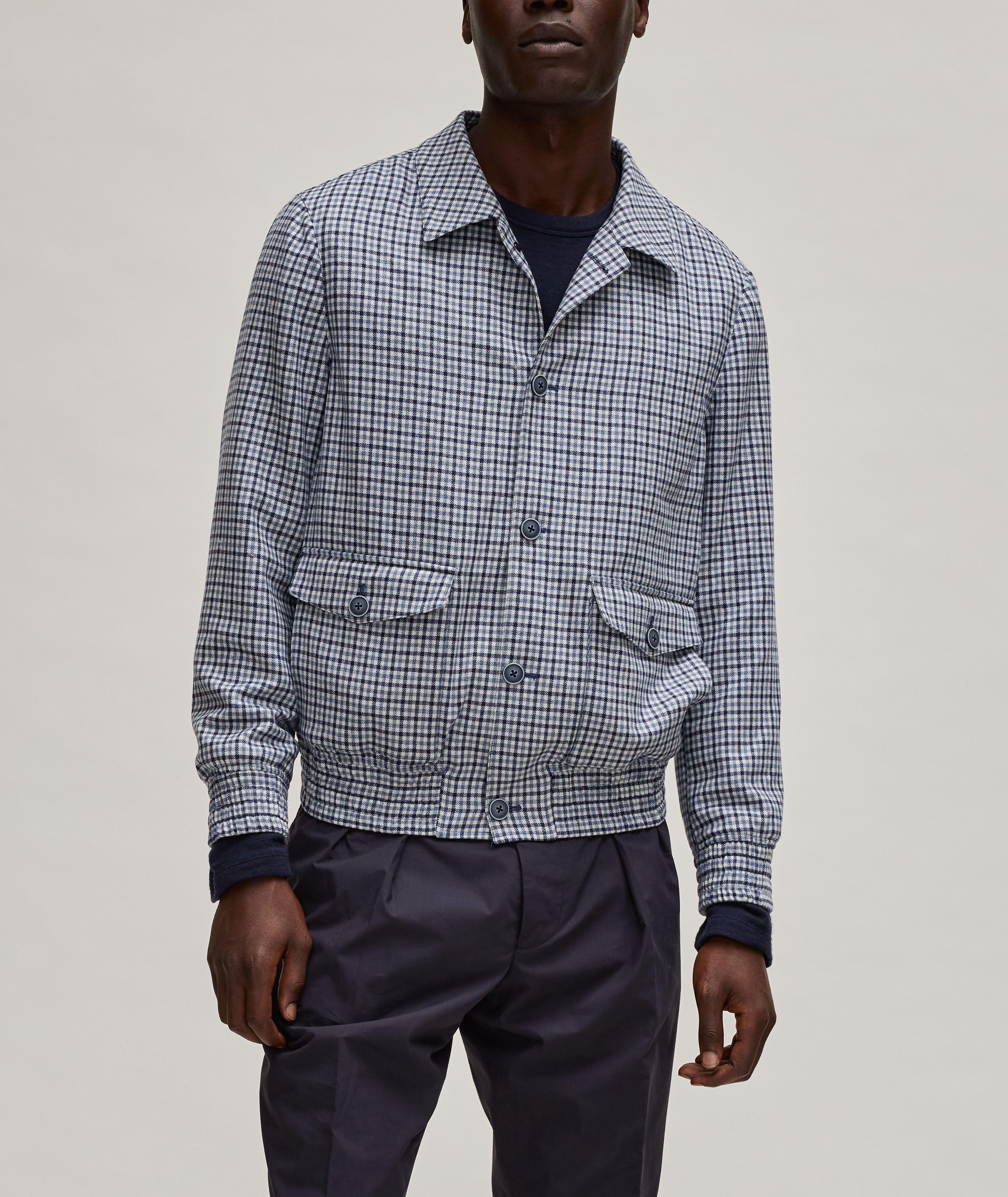 Mini Check Virgin Wool-Cashmere Bomber image 1