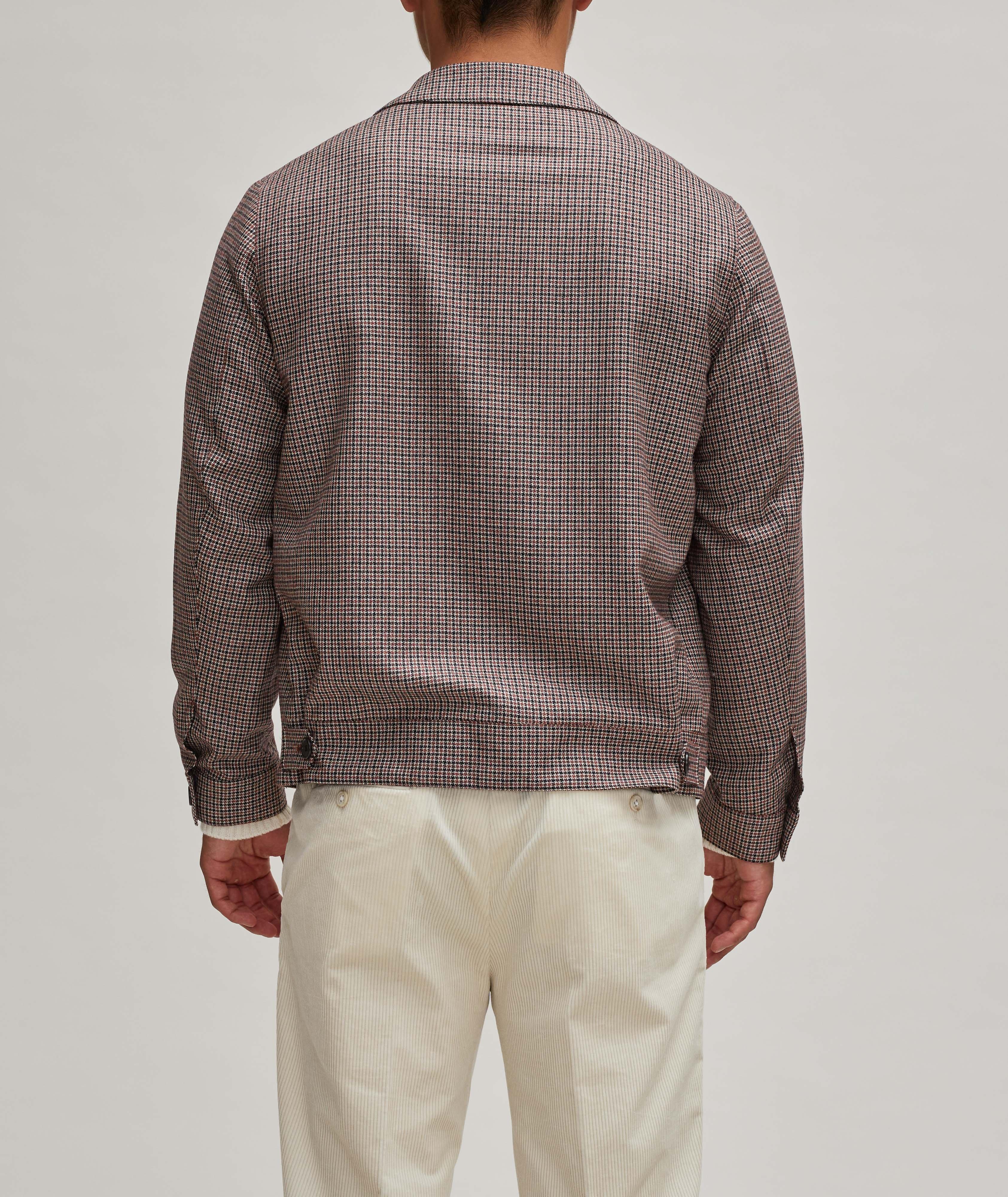 Mini Houndstooth Virgin Wool-Blend Bomber image 2