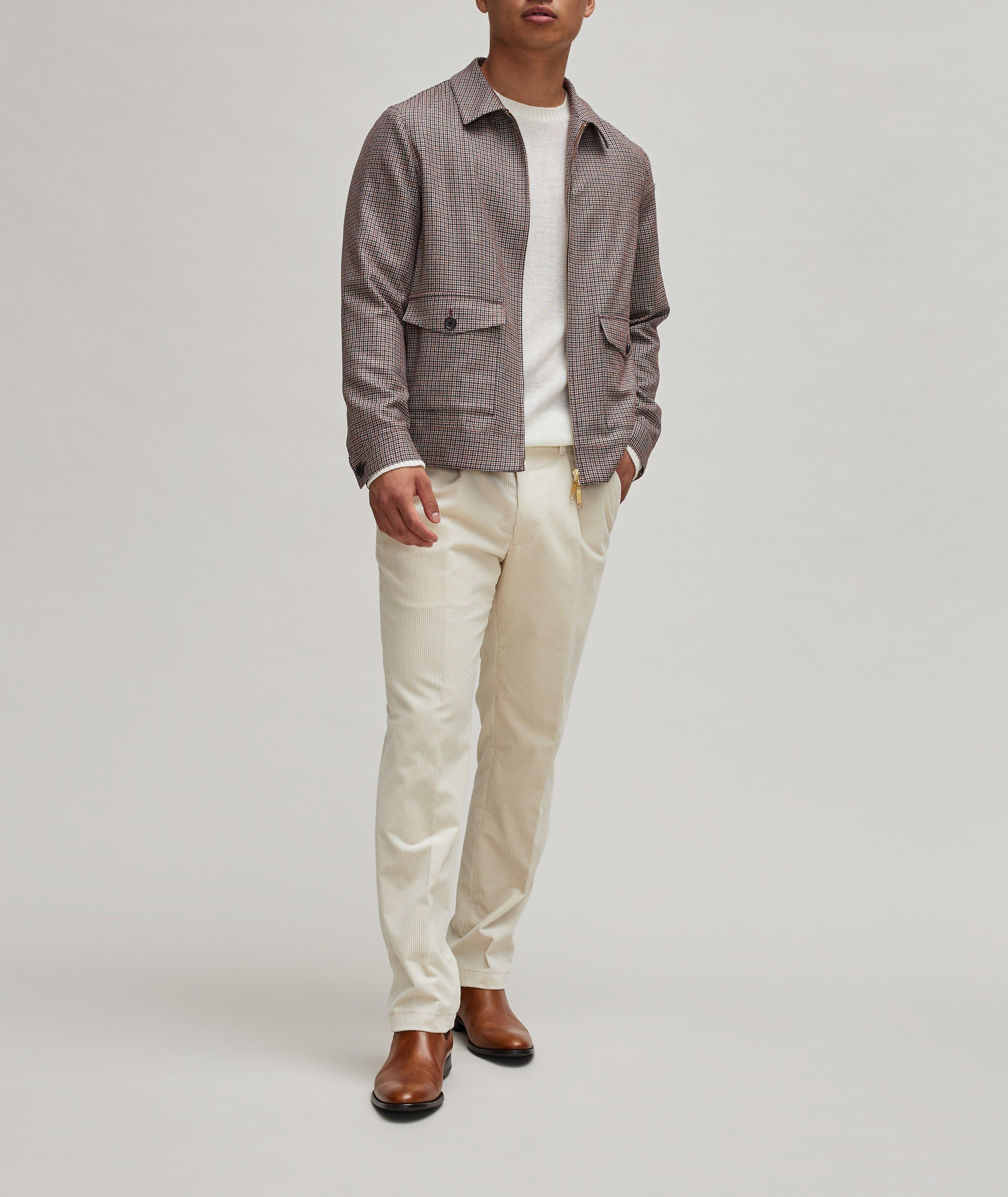 Mini Houndstooth Virgin Wool-Blend Bomber image 3