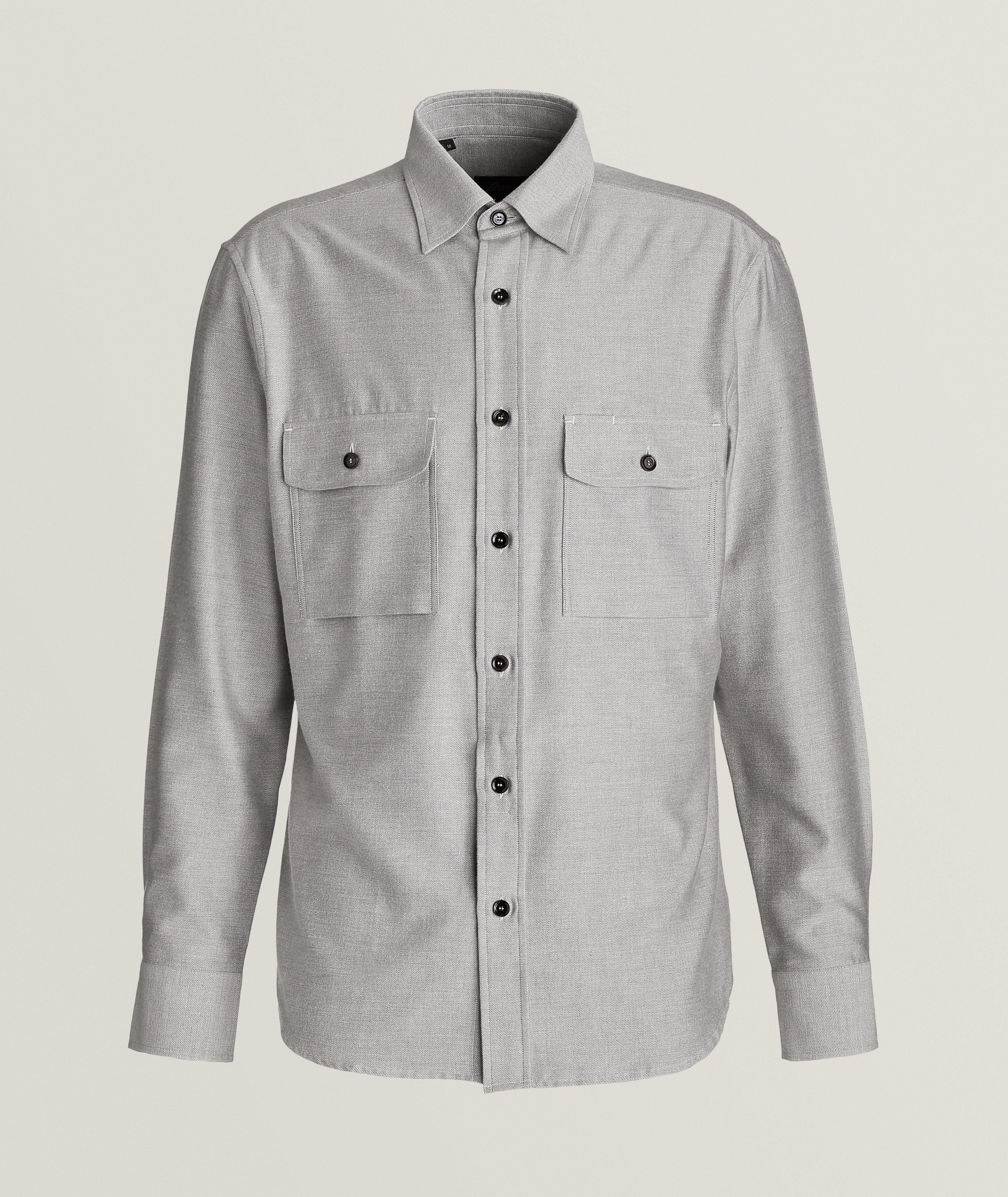 Cotton-Cashmere Military Overshirt