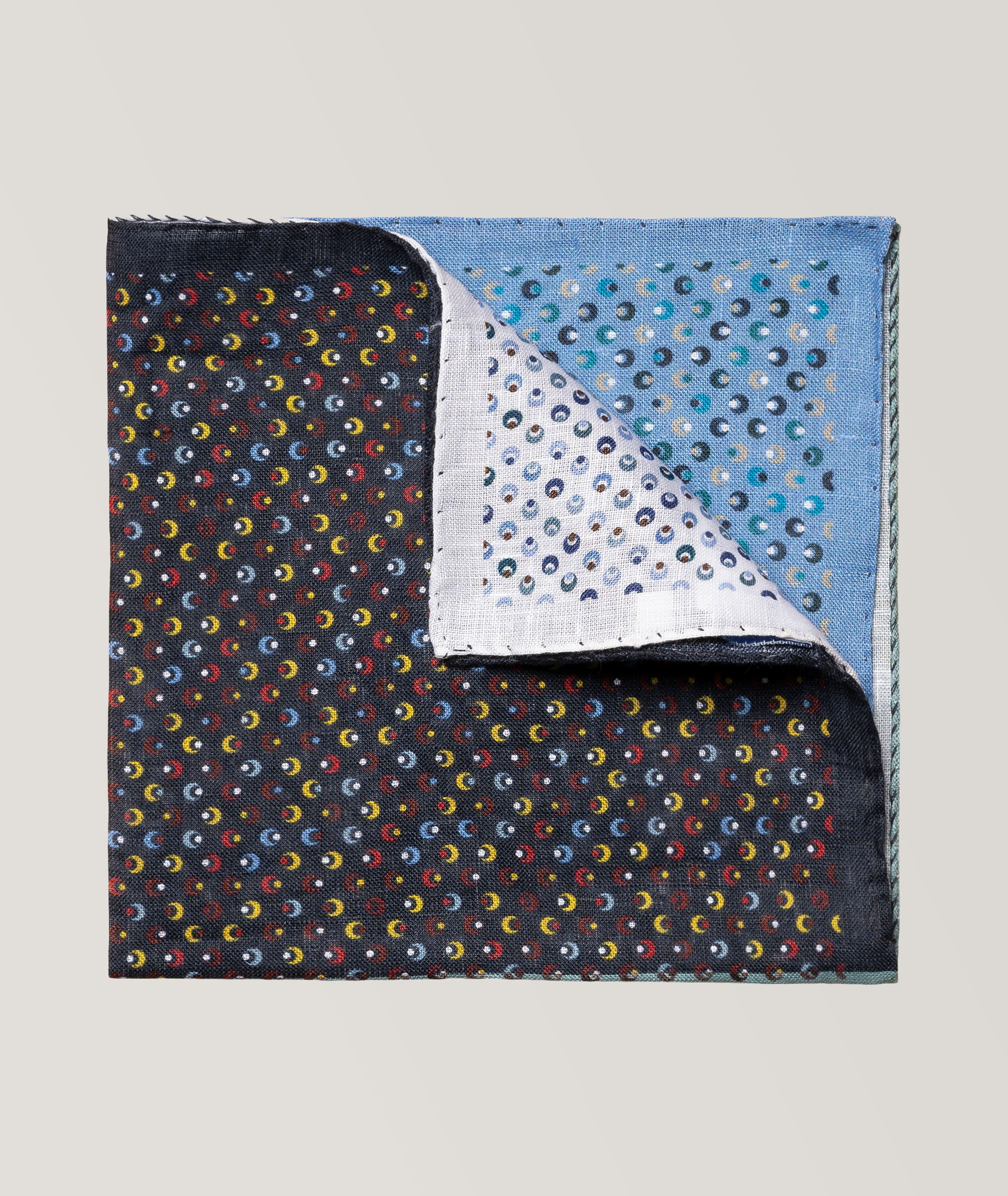 Geometric Linen Pocket Square