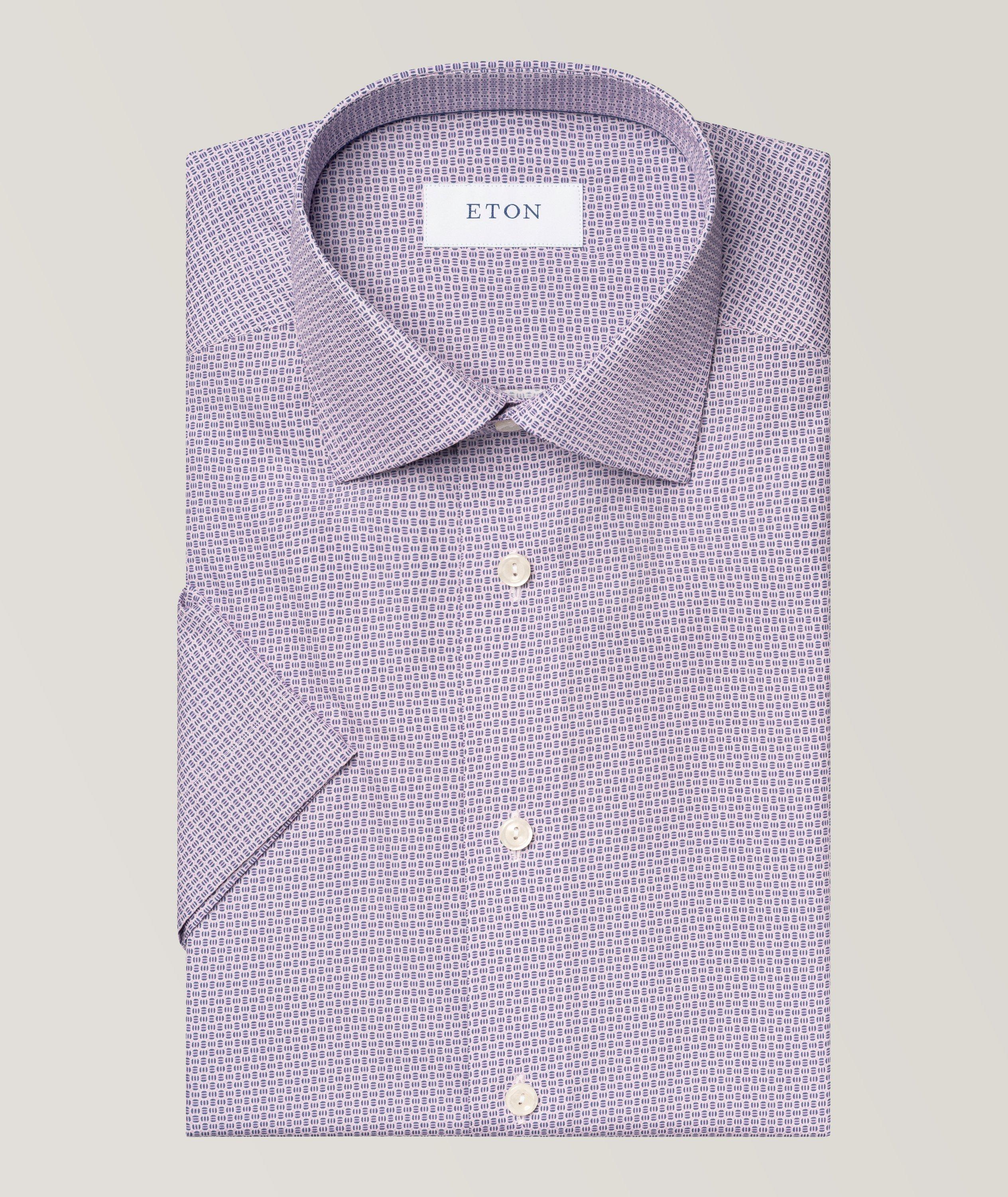 Eton Slim Fit Micro Print Dress Shirt