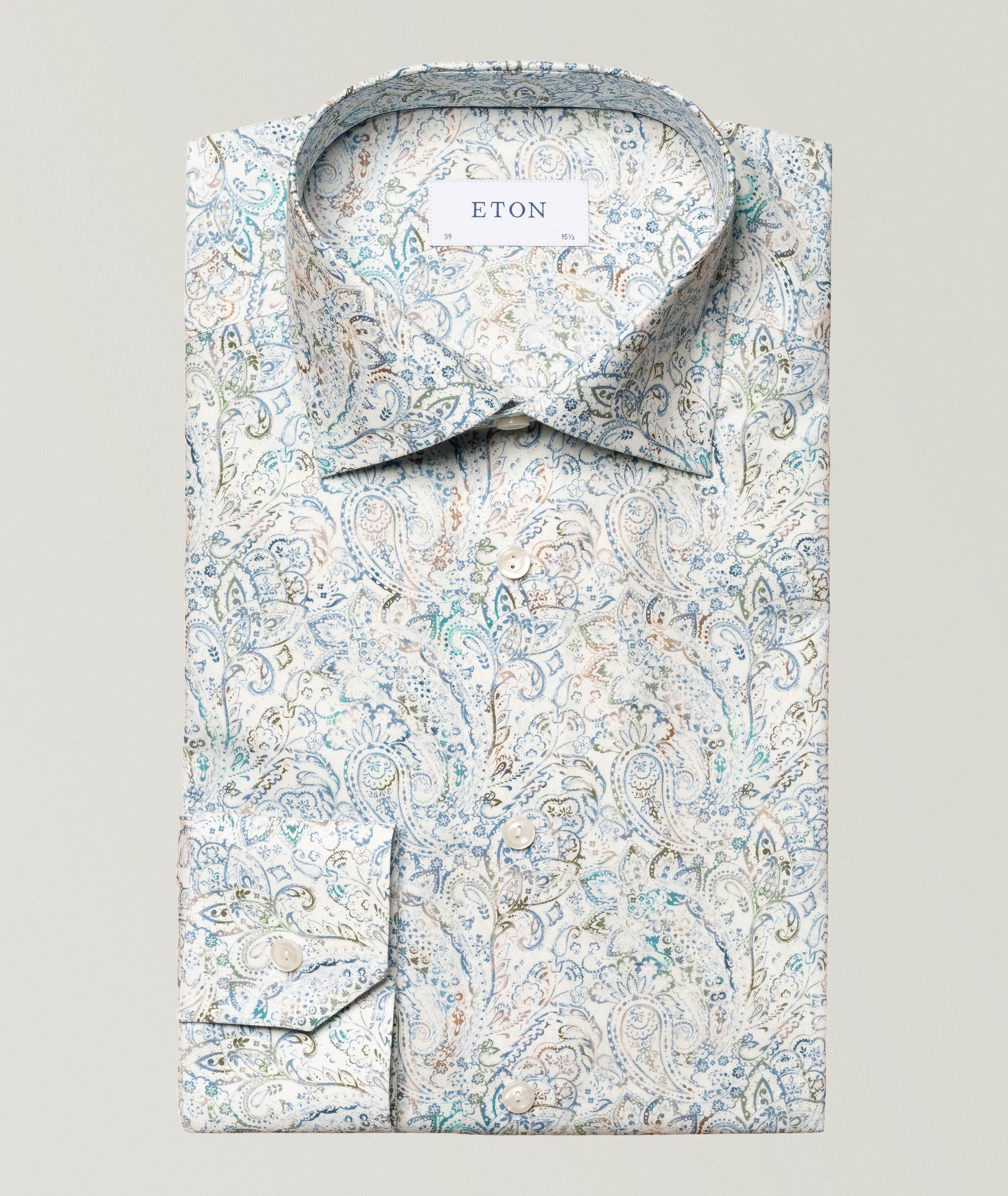 Eton Pasiley Cotton-Tencel Shirt 