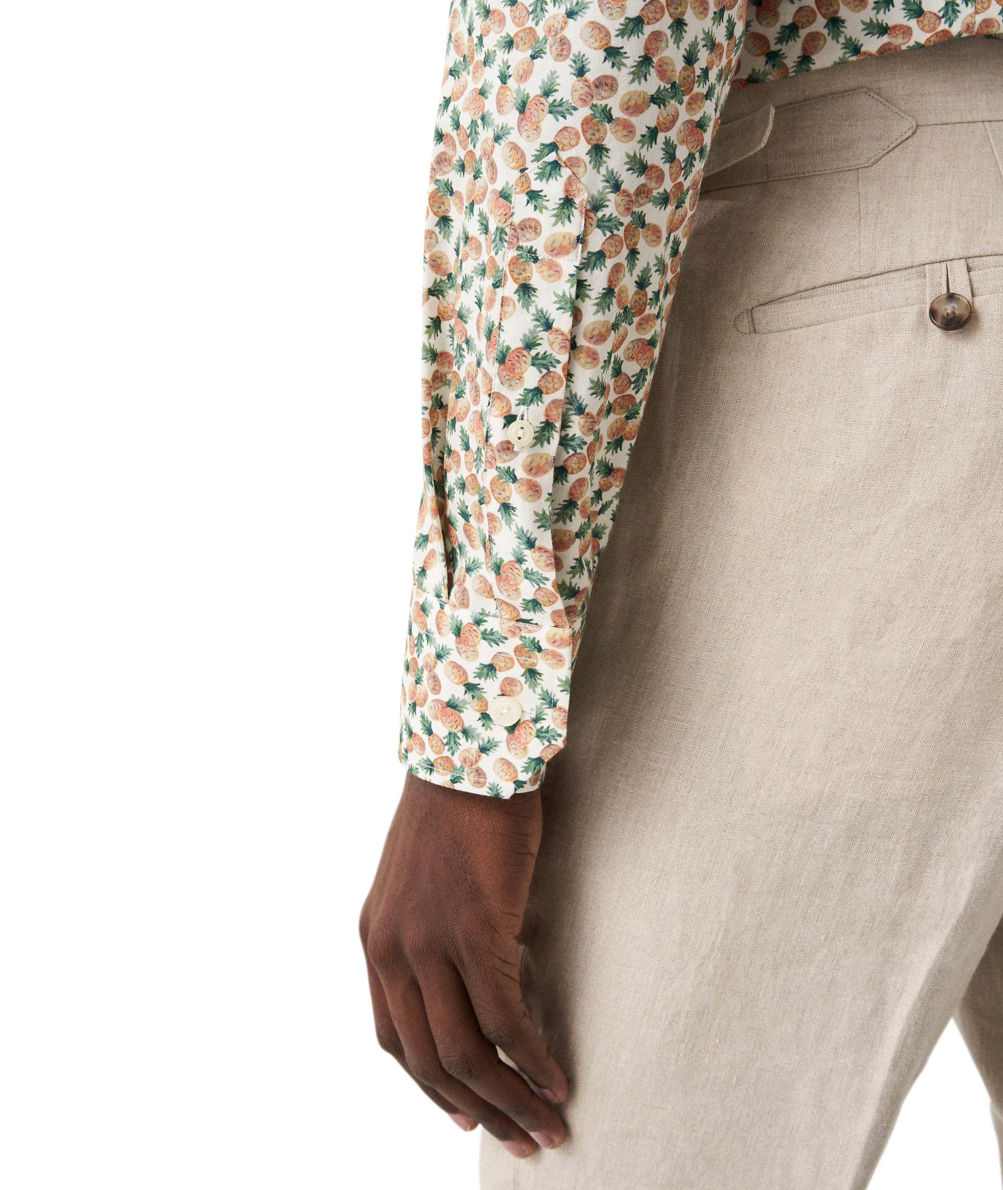 Slim Fit Pineapple Print Cotton Tencel® Shirt image 2