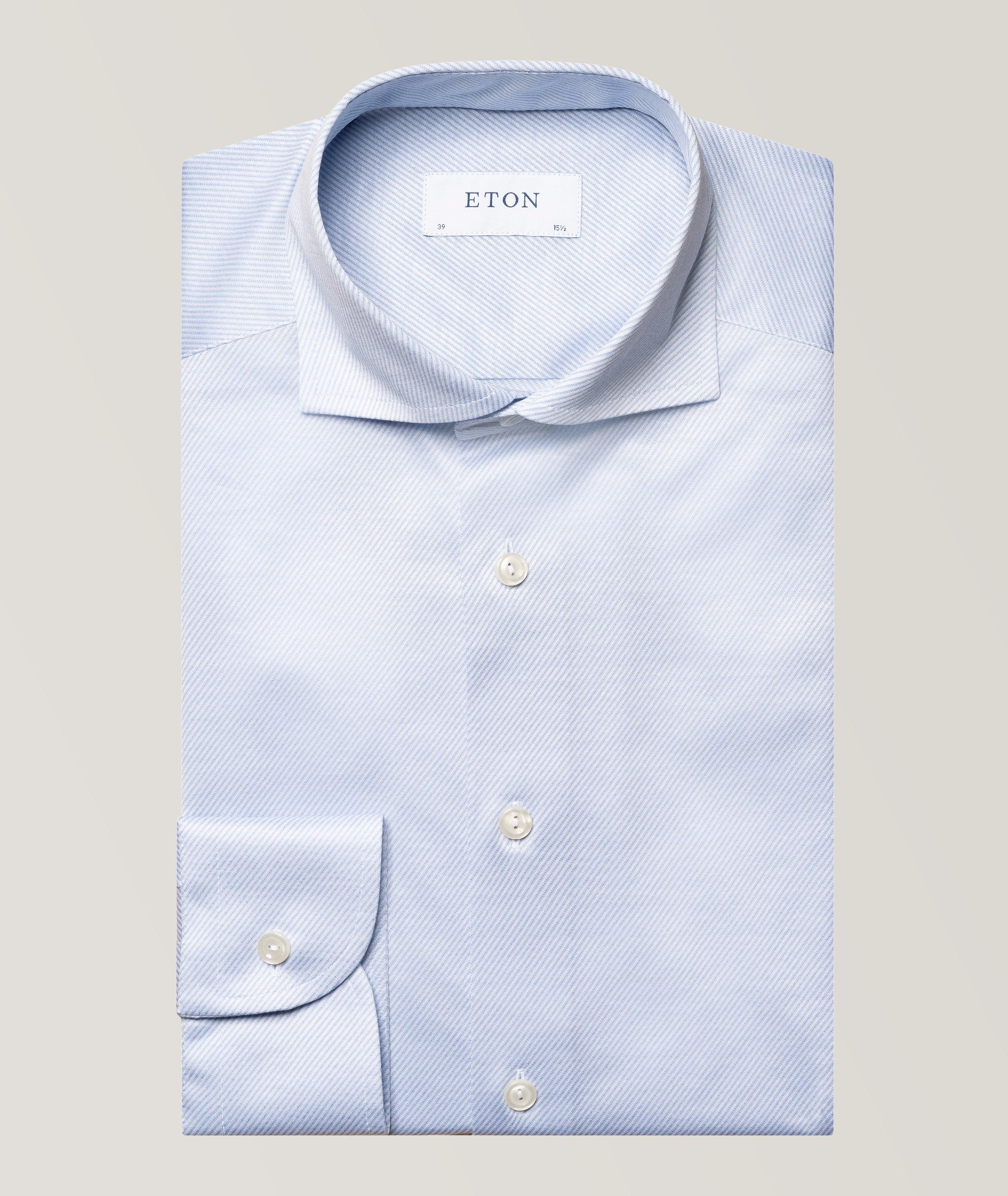 Eton Chemise En Tricot King En Bleu , Taille Homme 16.5