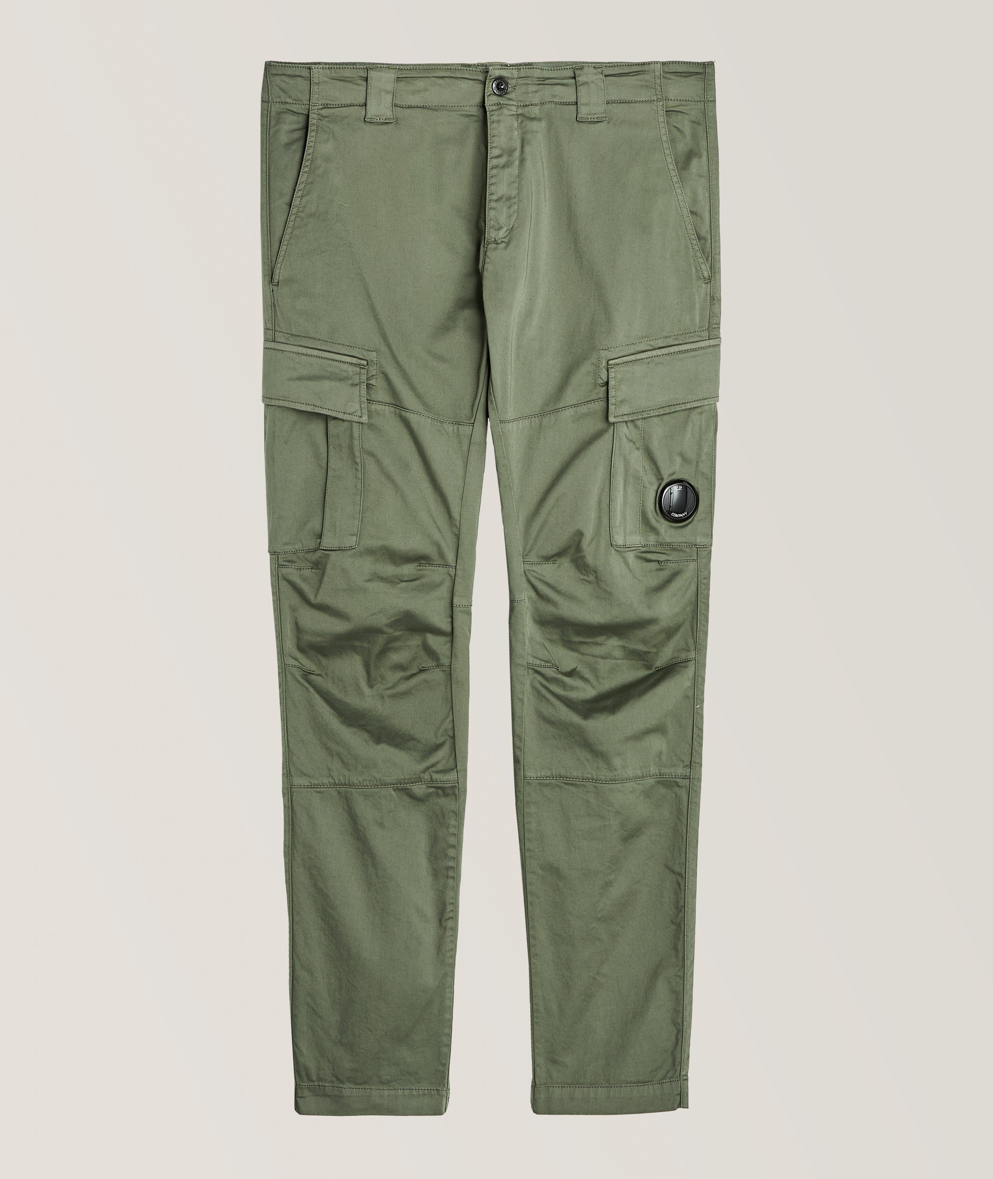 C.p. Company Stretch Sateen Cargo Pants In Green , Men's Size 52