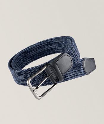 Harold Stretch Woven Leather Belt, Belts