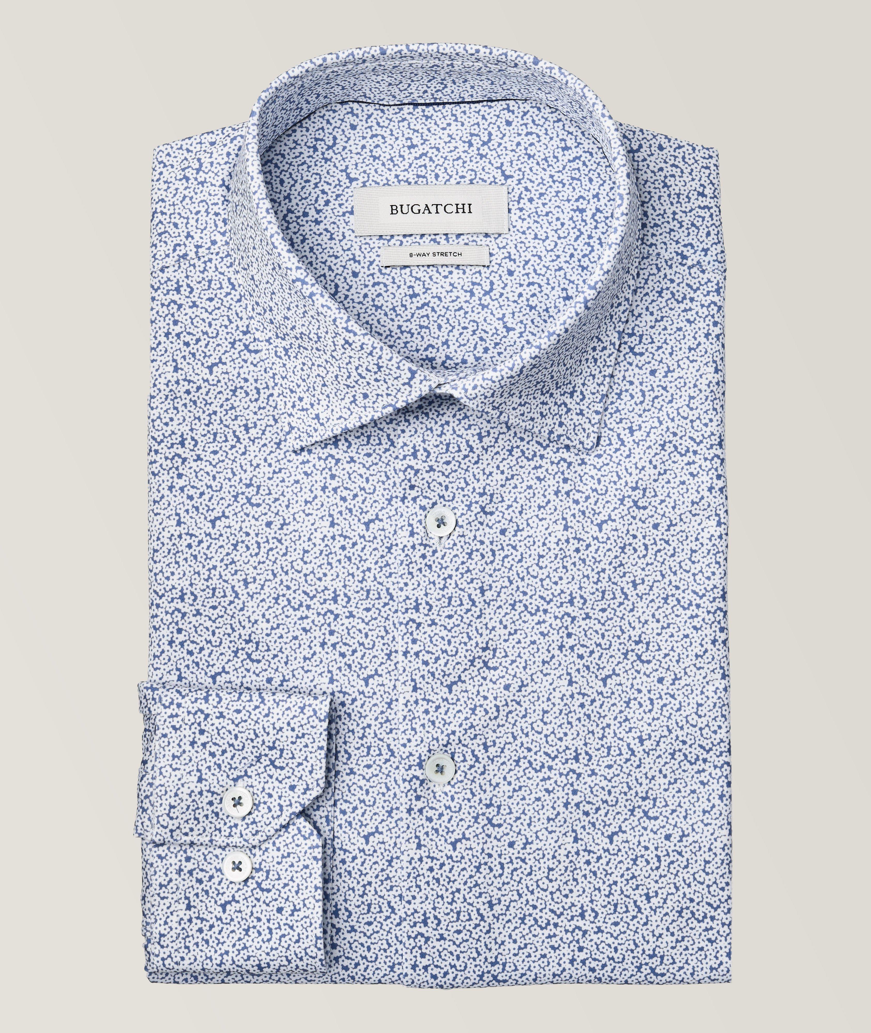 Bugatchi Chemise Décontractée En Tissu Ooohcotton À Motif Floral En Bleu , Taille Homme TTG