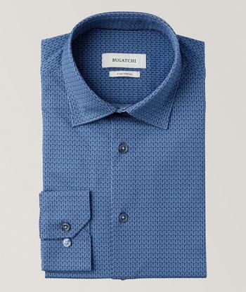 Canali Care Neat Pattern Cotton Sport Shirt | Sport Shirts | Harry