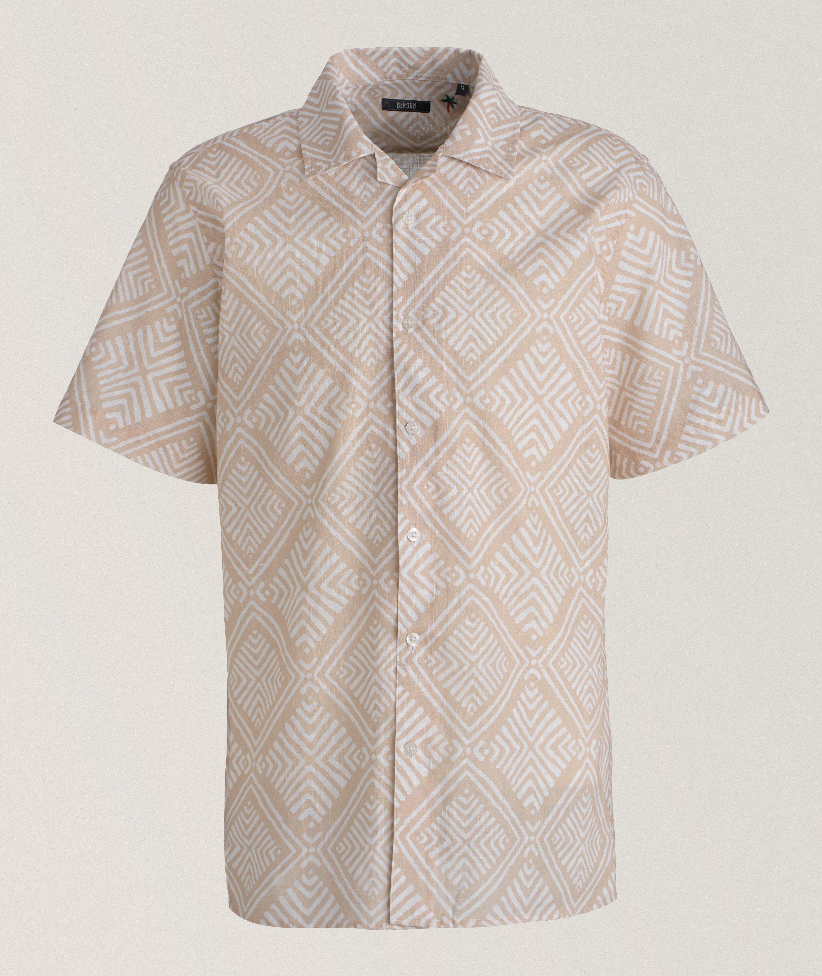 Malibu Geometric Cotton Camp Shirt  image 0