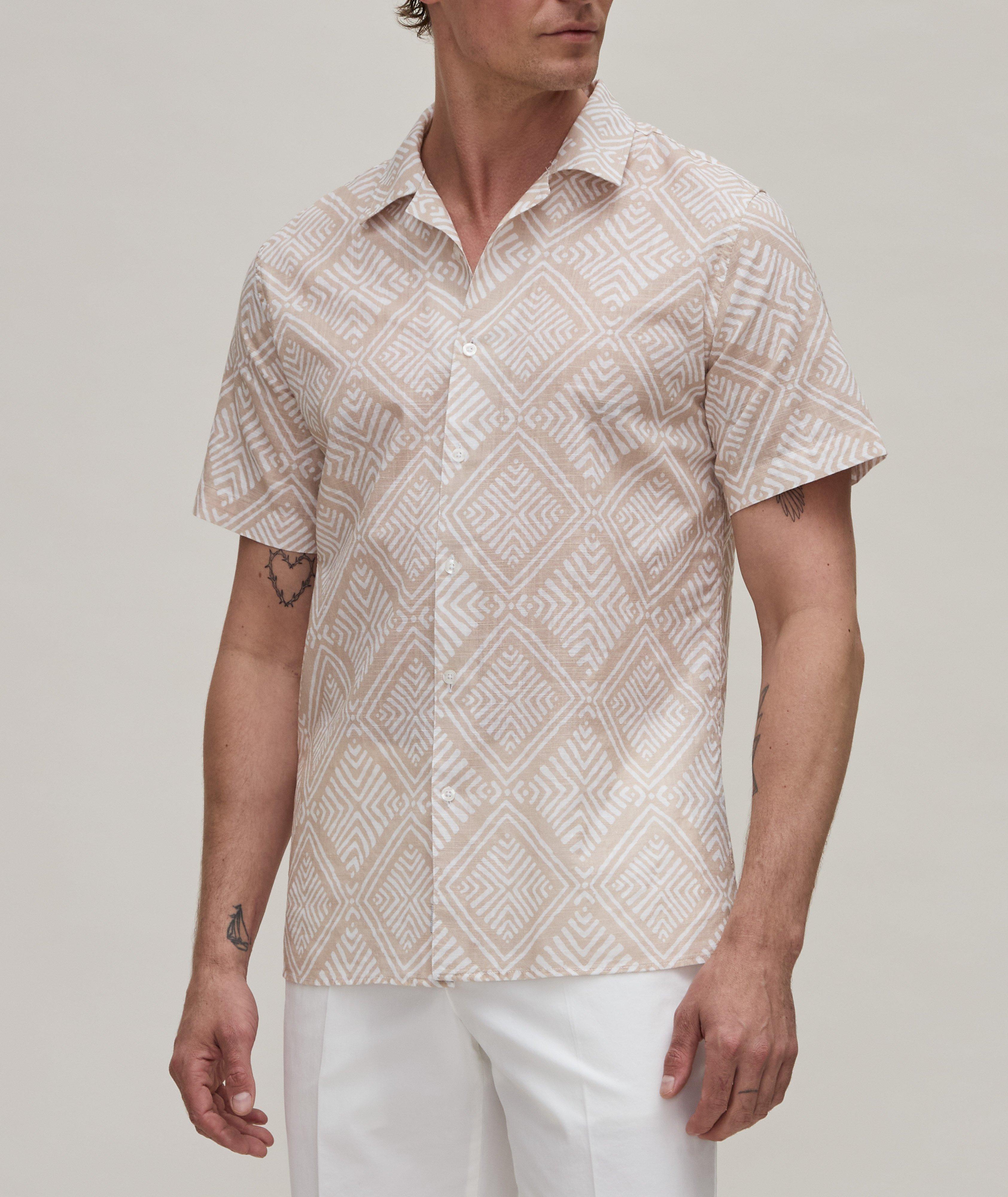 Malibu Geometric Cotton Camp Shirt  image 1