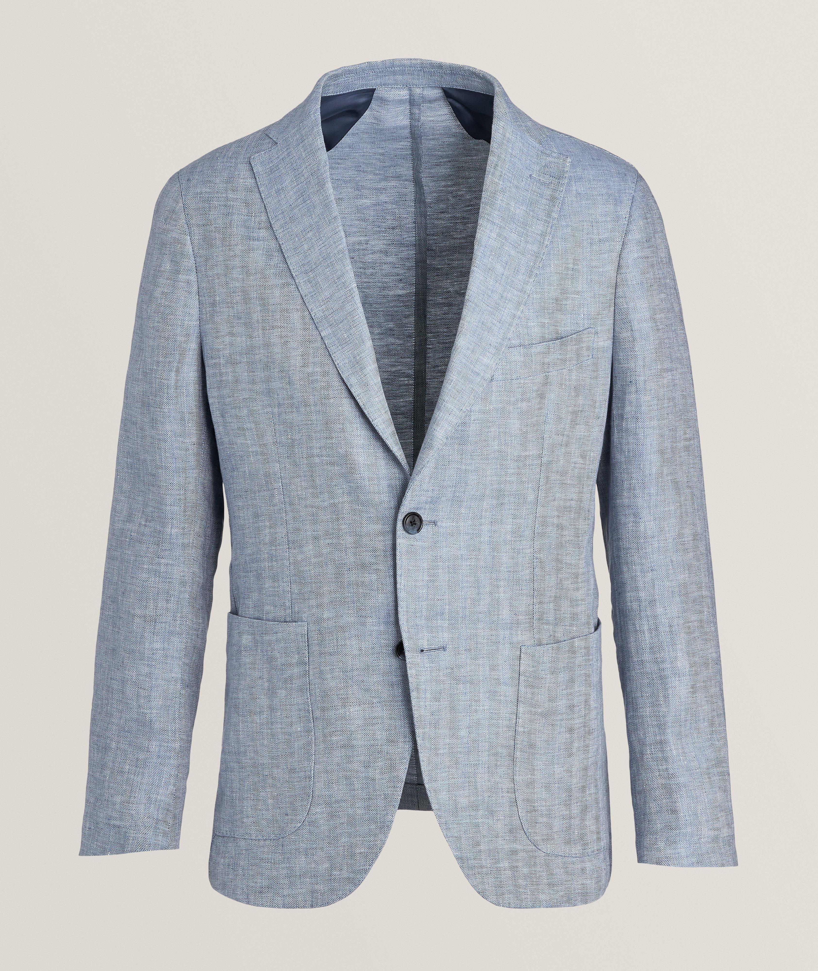 Herringbone Linen Sport Jacket