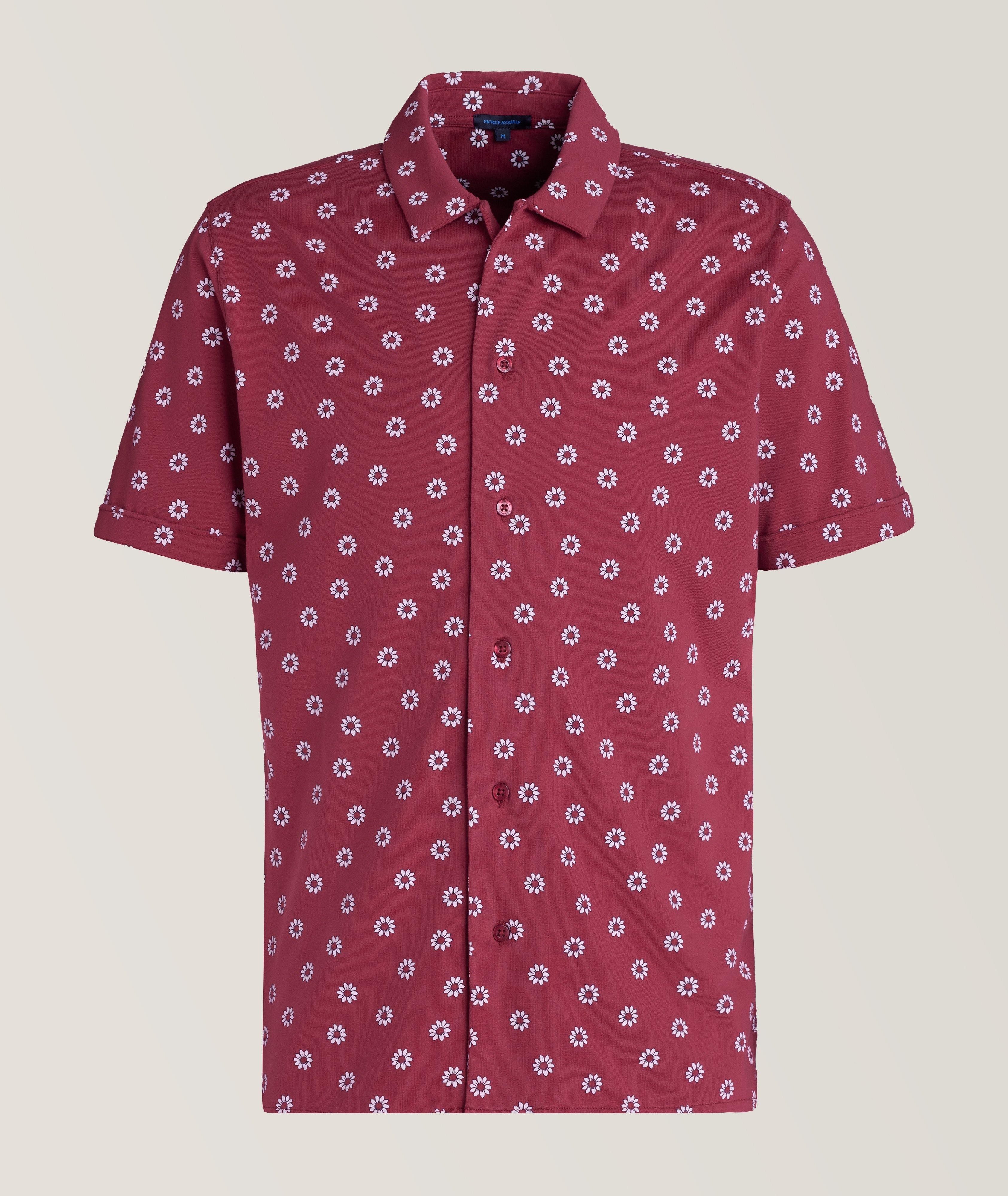 Floral Pima Cotton Sport Shirt