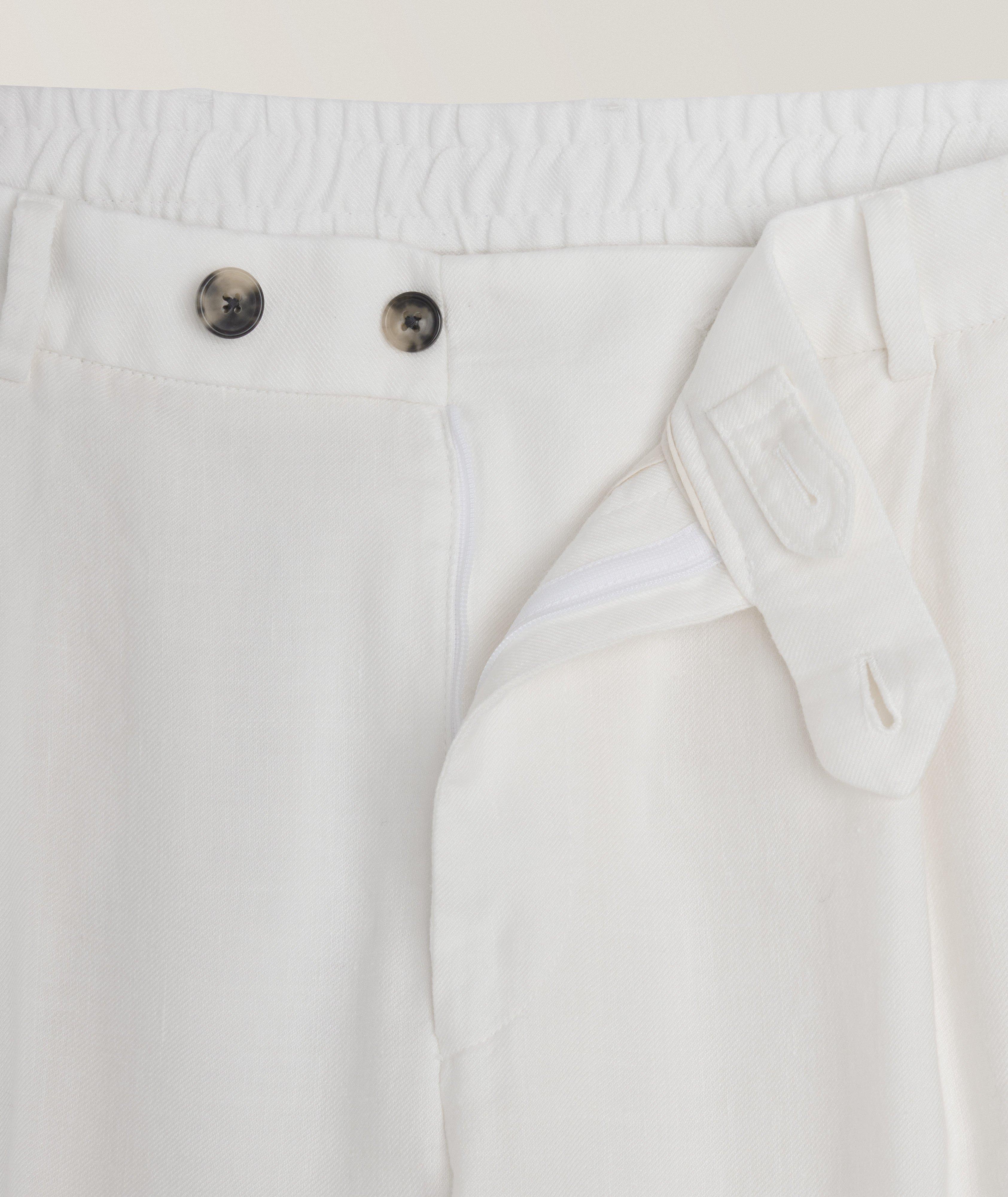 Famo Modular Pleated Cargo Linen-Blend Pants image 3