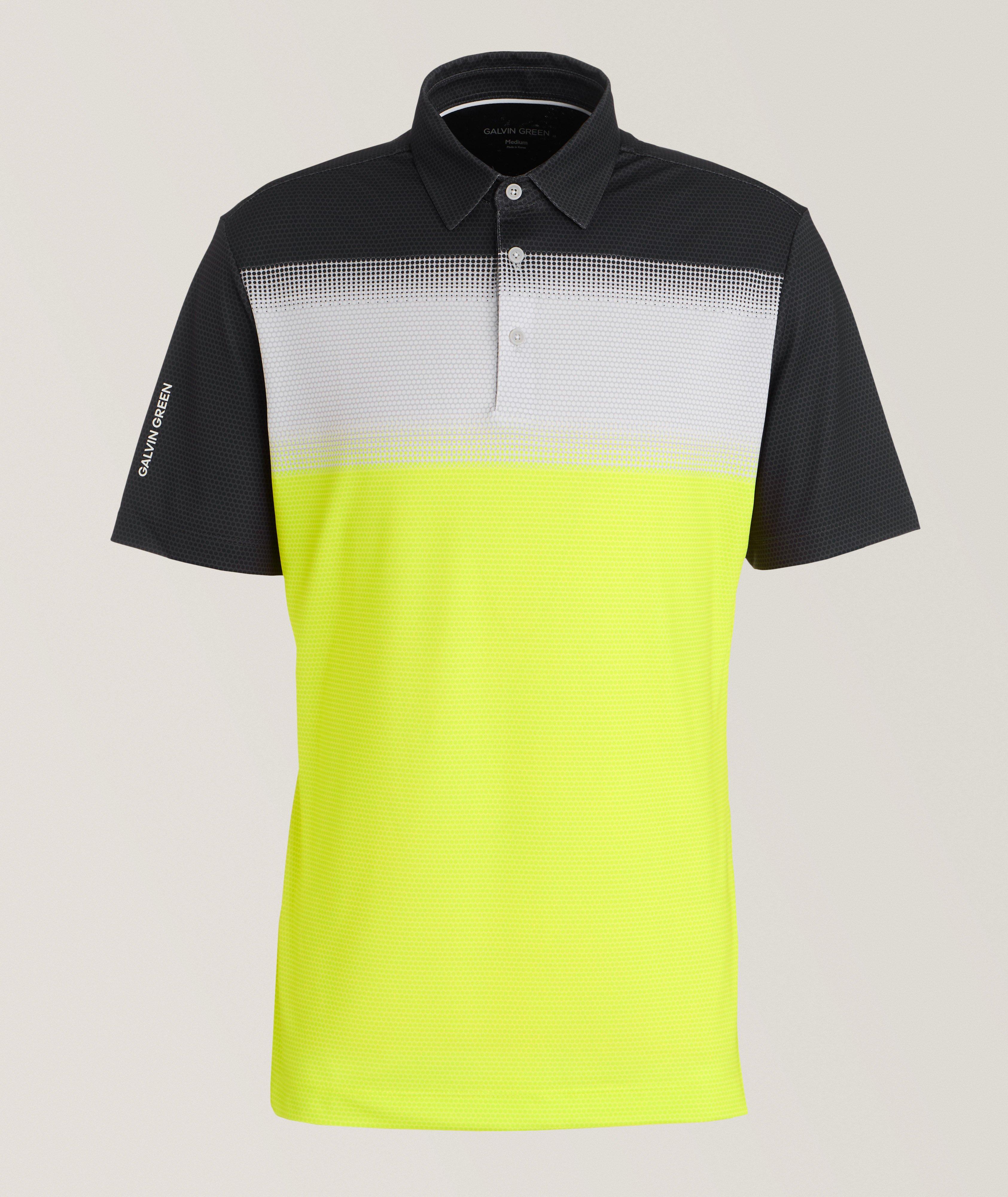 Galvin Green Mo Technical Fabric Polo In Yellow , Men's Size Large