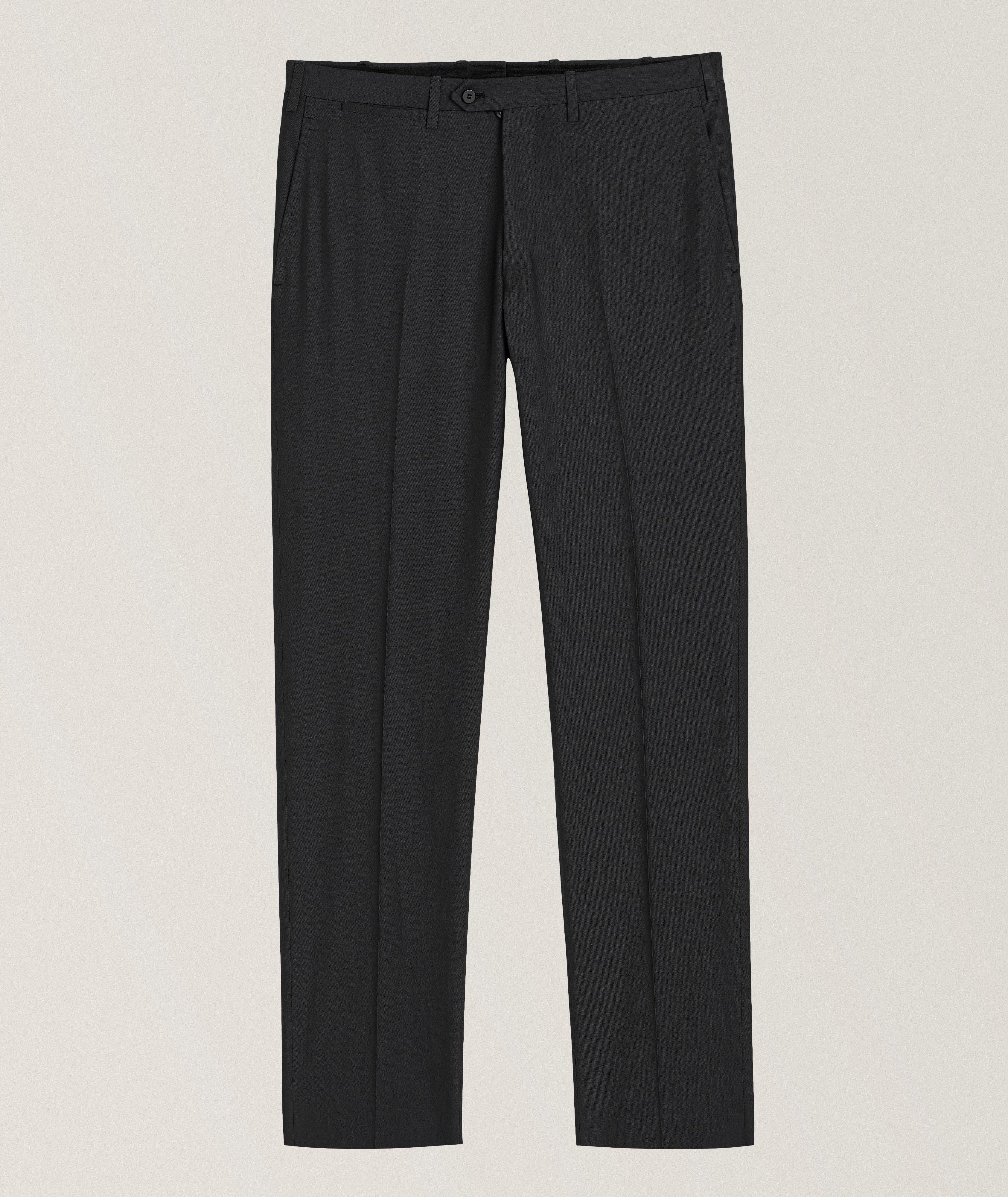 Mélange Washed Cotton Pleated Dress Pants image 0