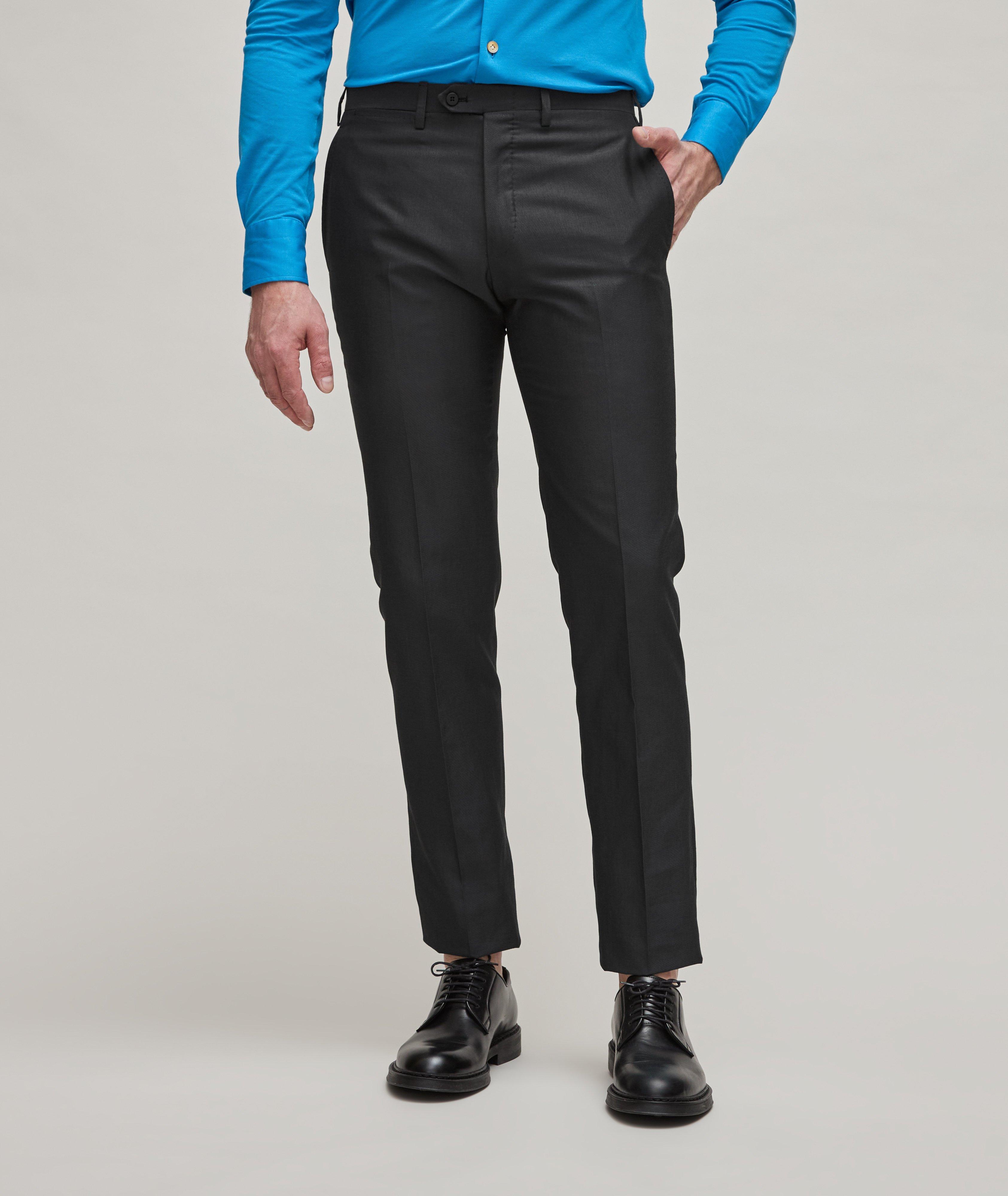 Mélange Washed Cotton Pleated Dress Pants image 2