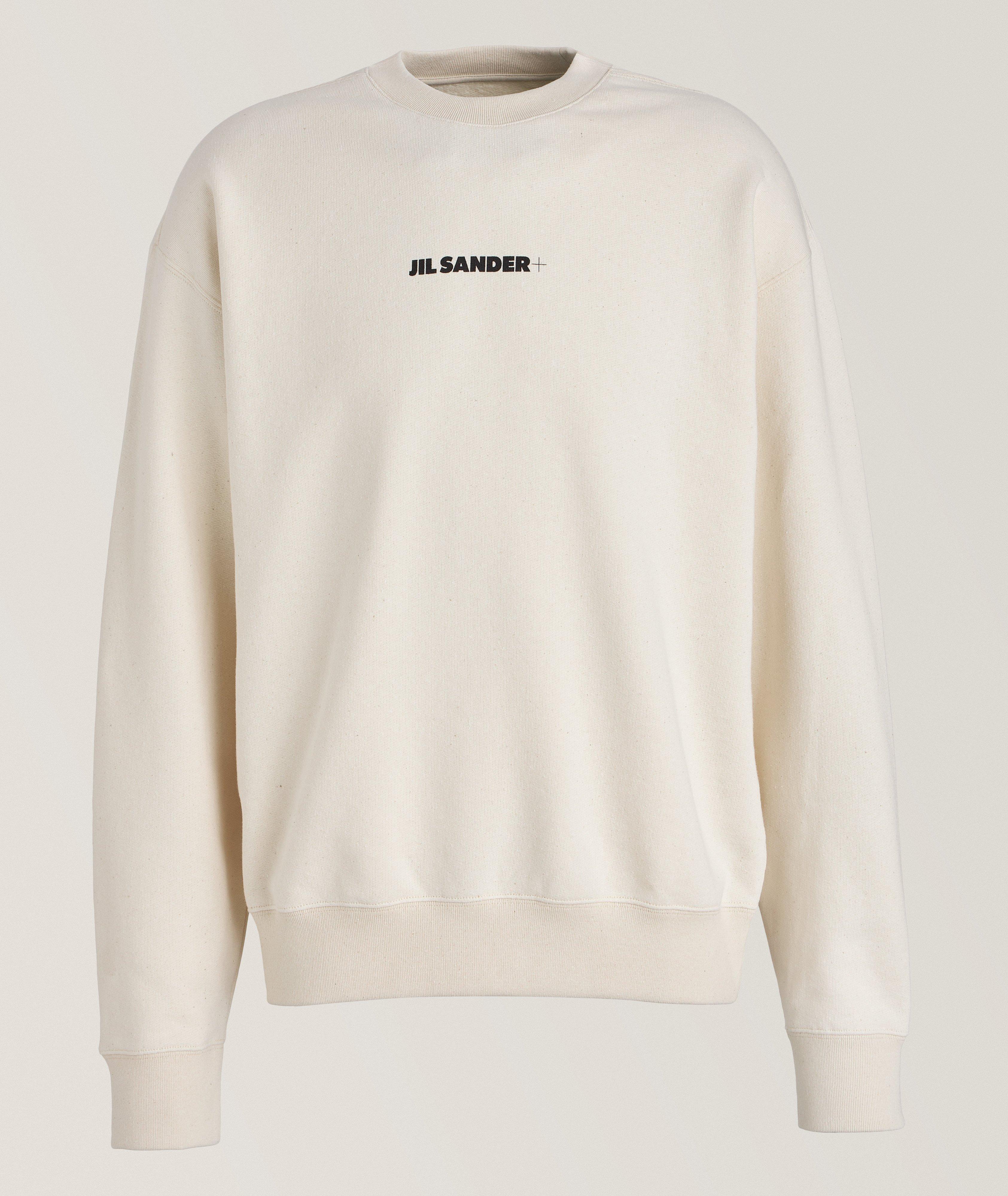 Jil Sander Weighted Compact Cotton Sweatshirt In Beige , Men's Size Large