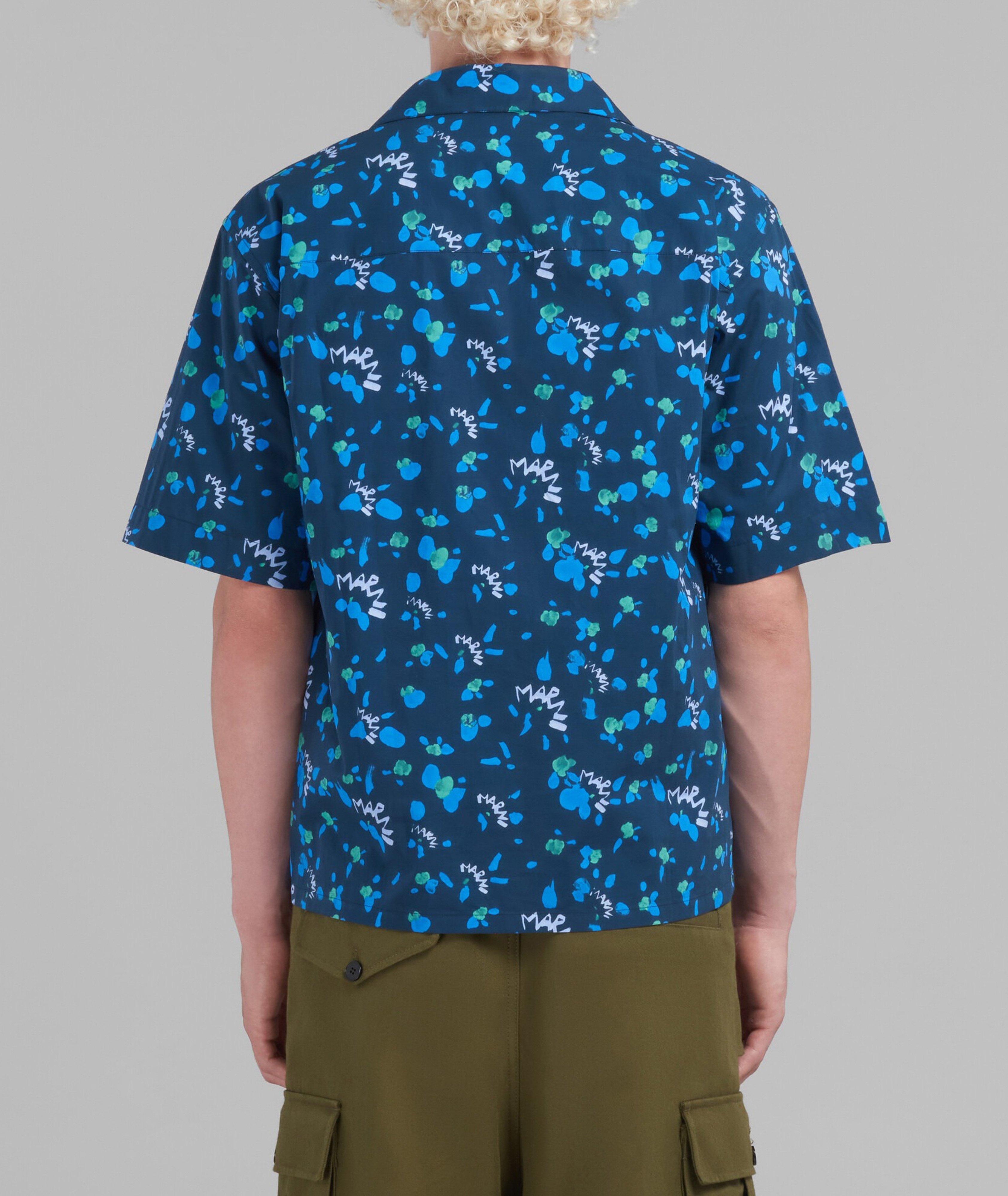 Allover Ink Print Cotton Sport Shirt image 2