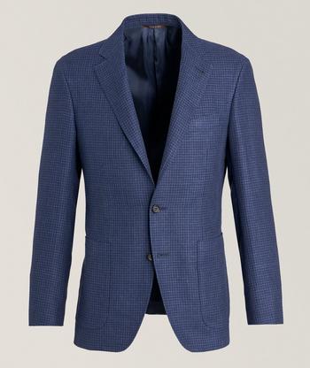 Ochre Wool Silk Linen Herringbone Jacket – Samuelsohn