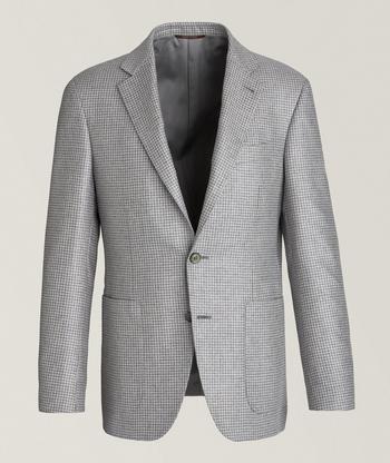 Canali Kei Houndstooth Silk Sport Jacket, Sport Jackets