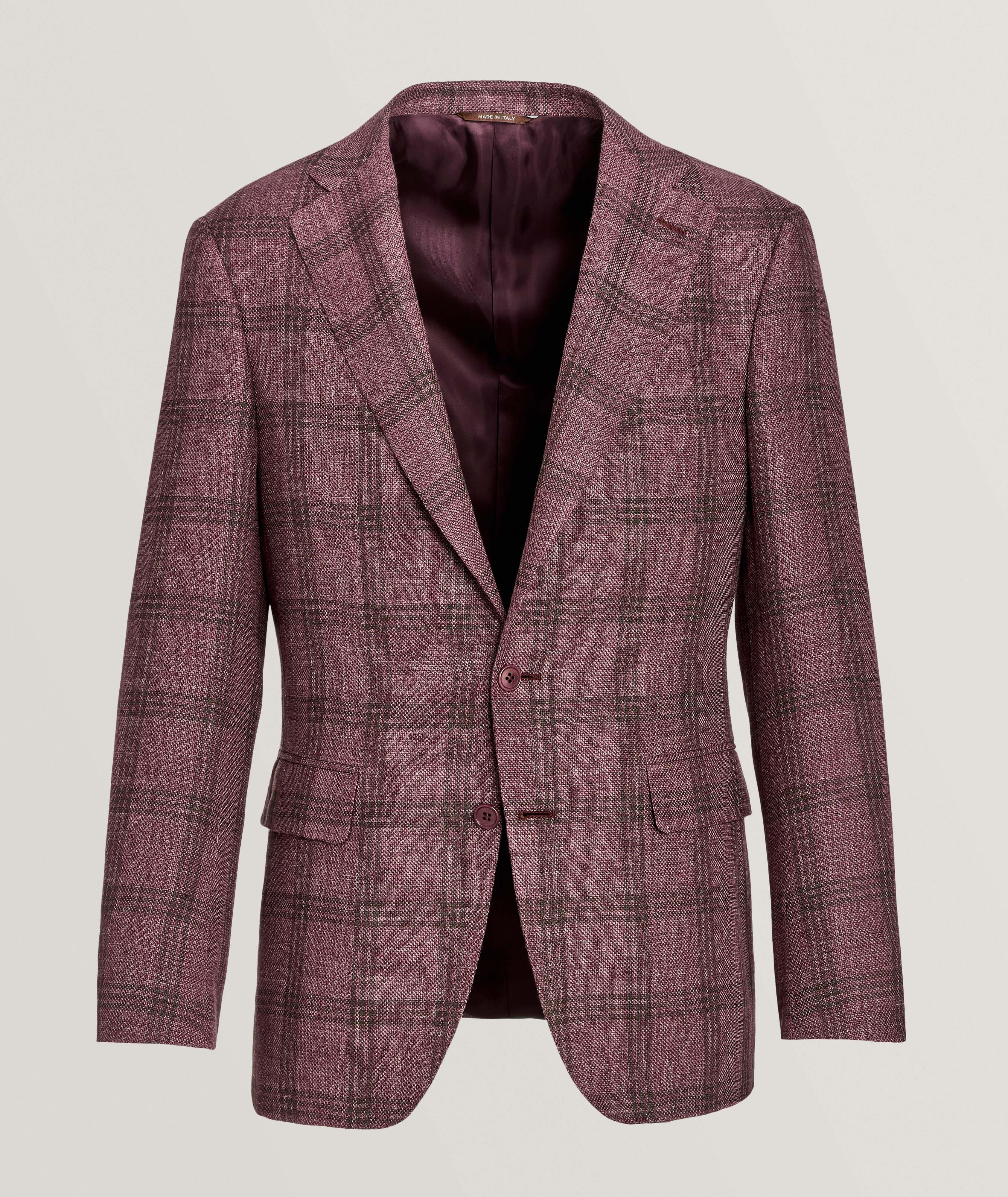 Kei Windowpane Linen-Wool Sport Jacket image 0
