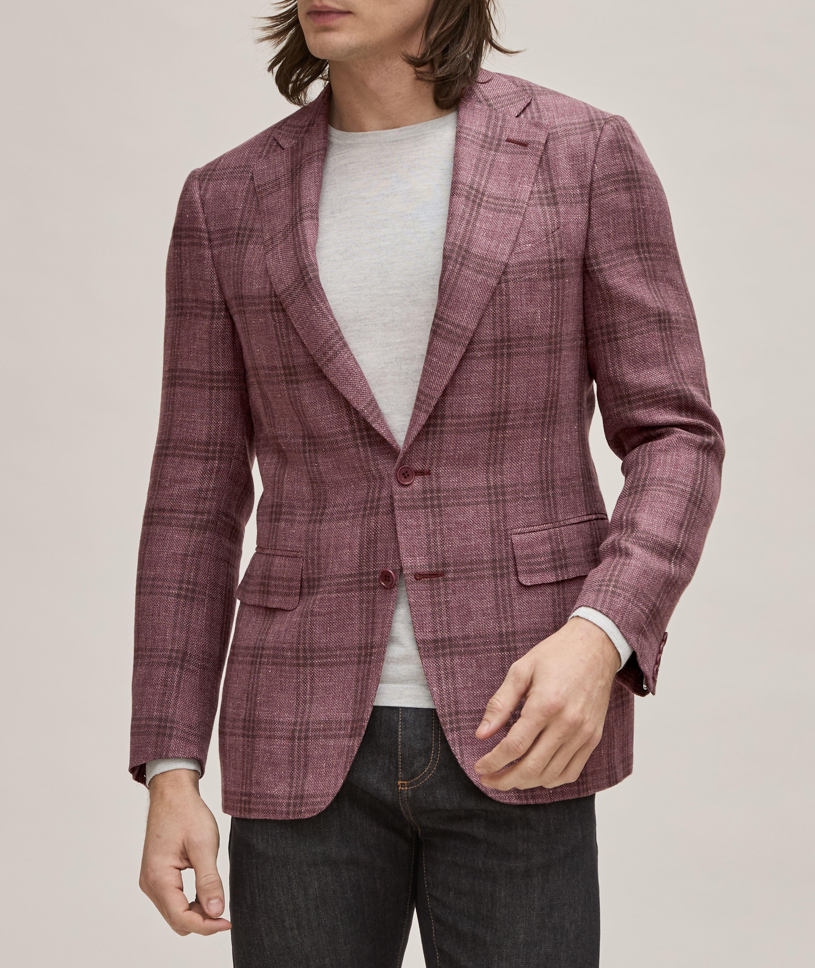 Kei Windowpane Linen-Wool Sport Jacket image 1