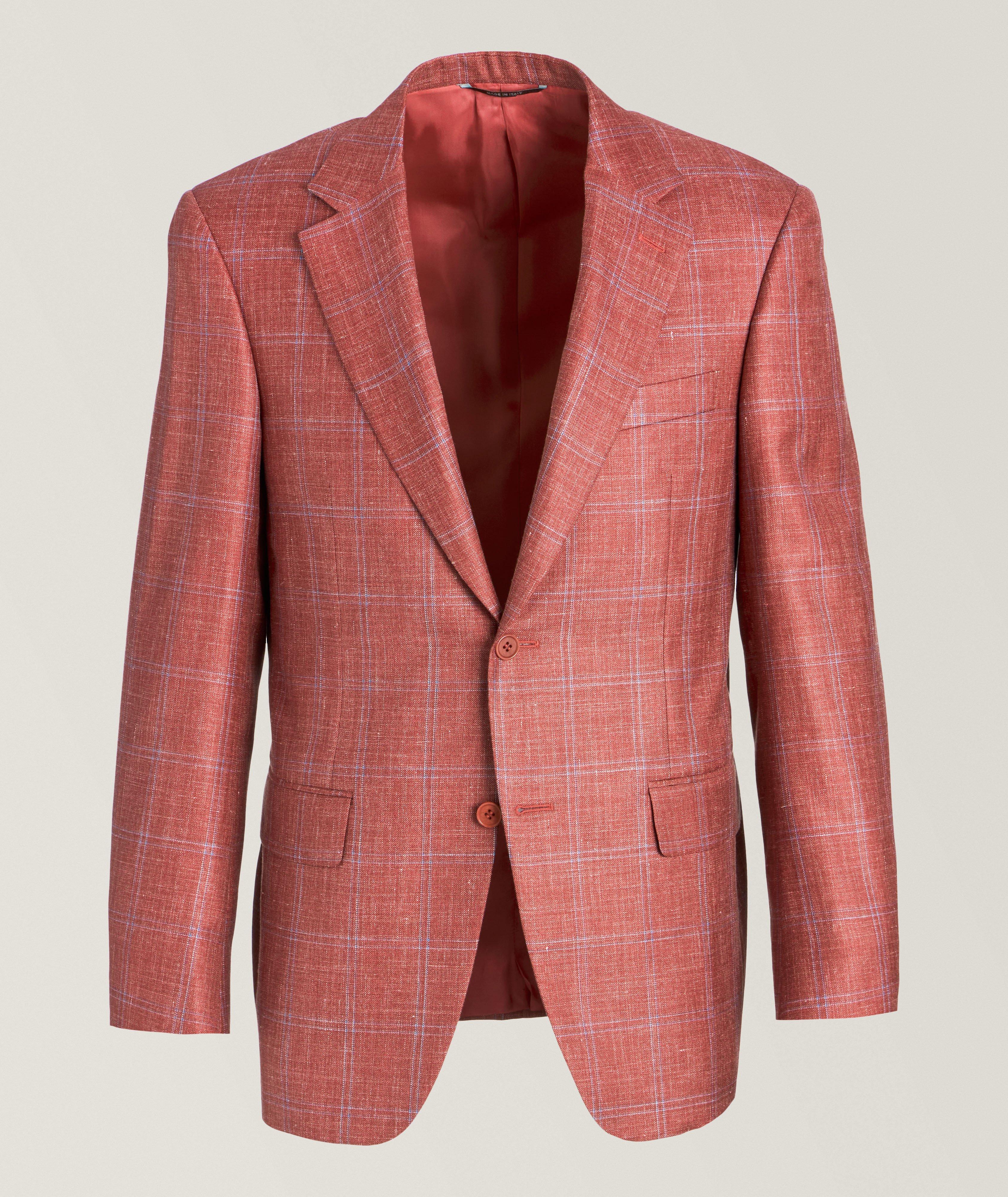 Canali Windowpane Wool-Blend Sport Jacket 