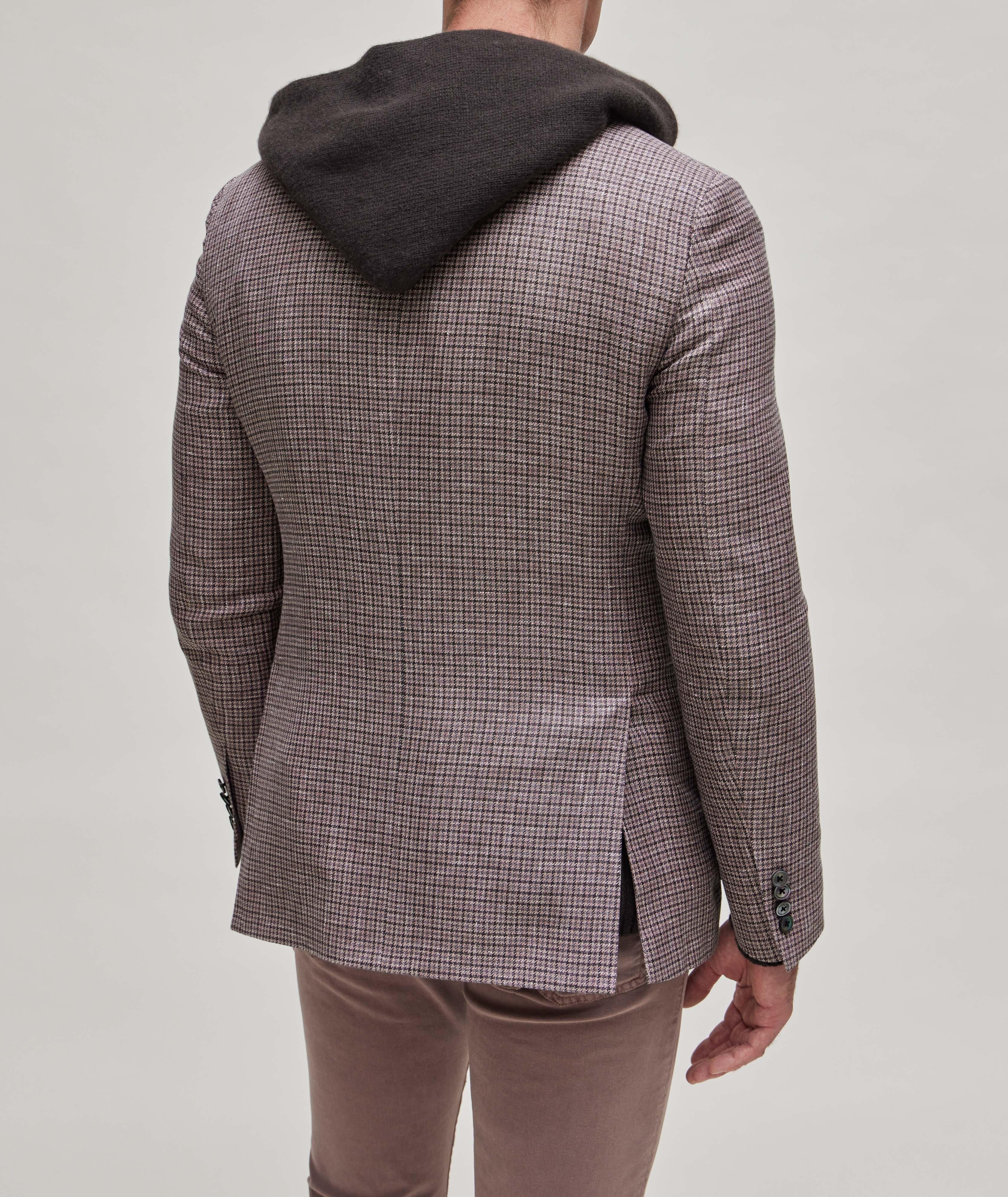 Cosmo Houndstooth Linen, Wool & Silk Sport Jacket image 2
