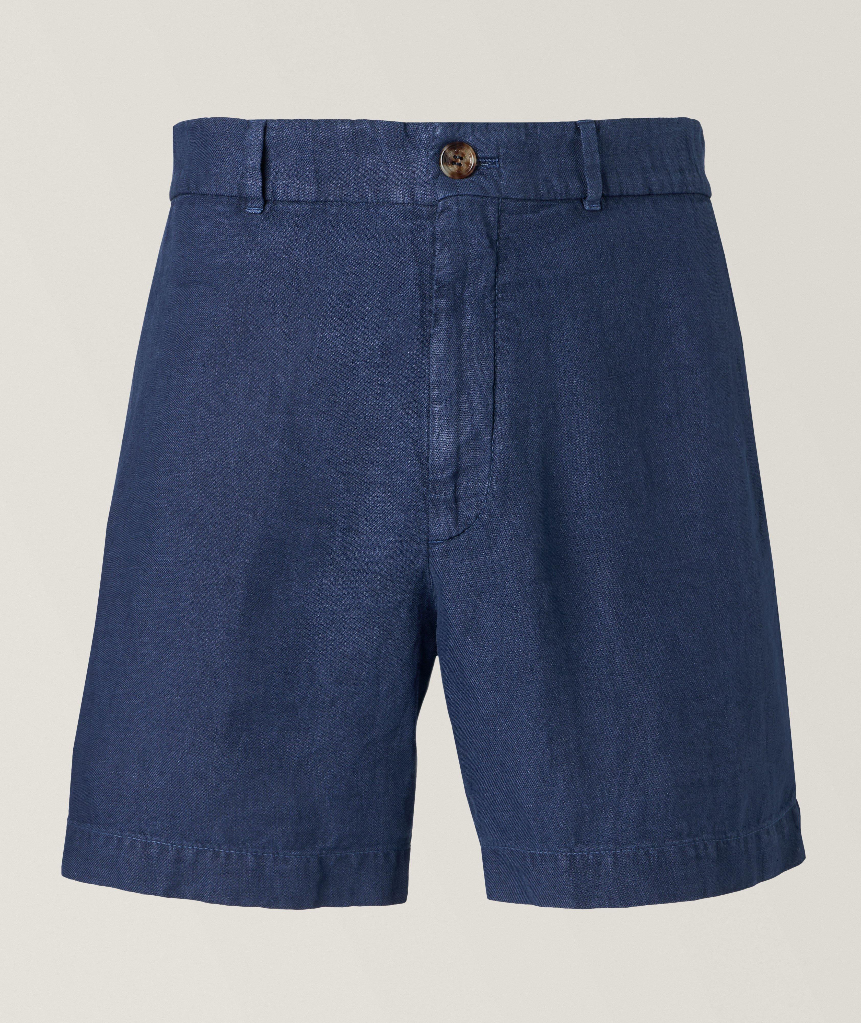Textured Linen Shorts image 0