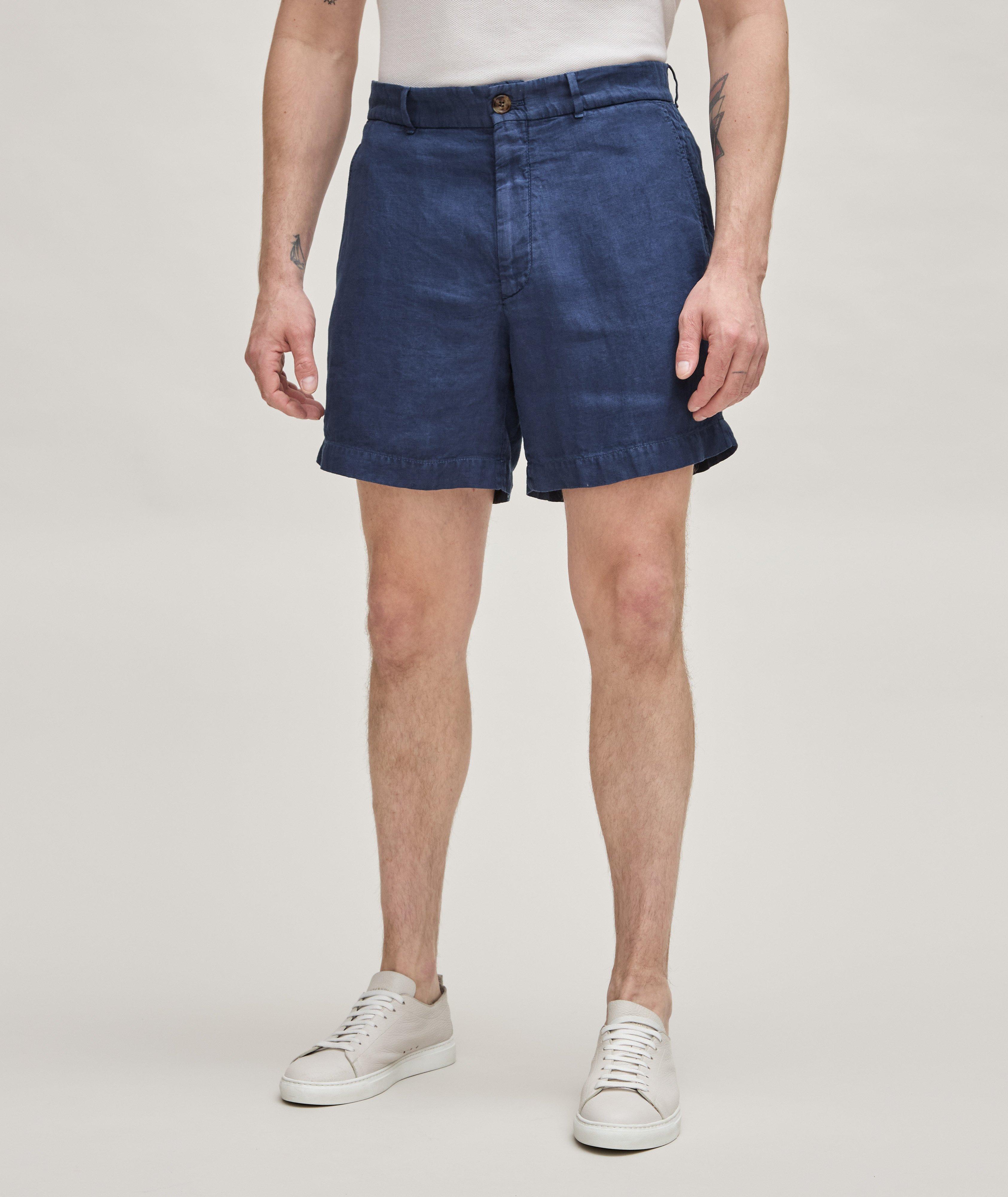 Textured Linen Shorts image 1