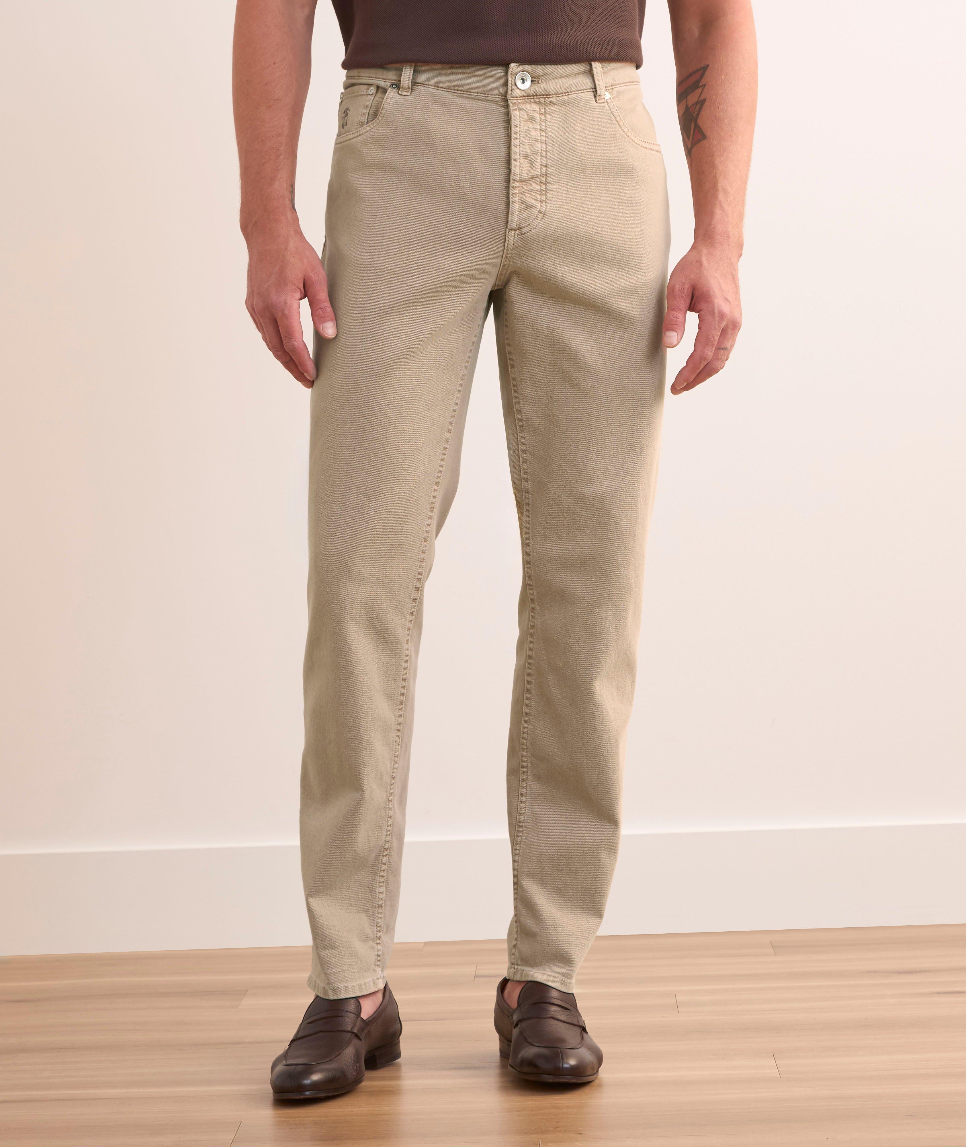 Traditional-Fit Overdyed Denim Pants image 1