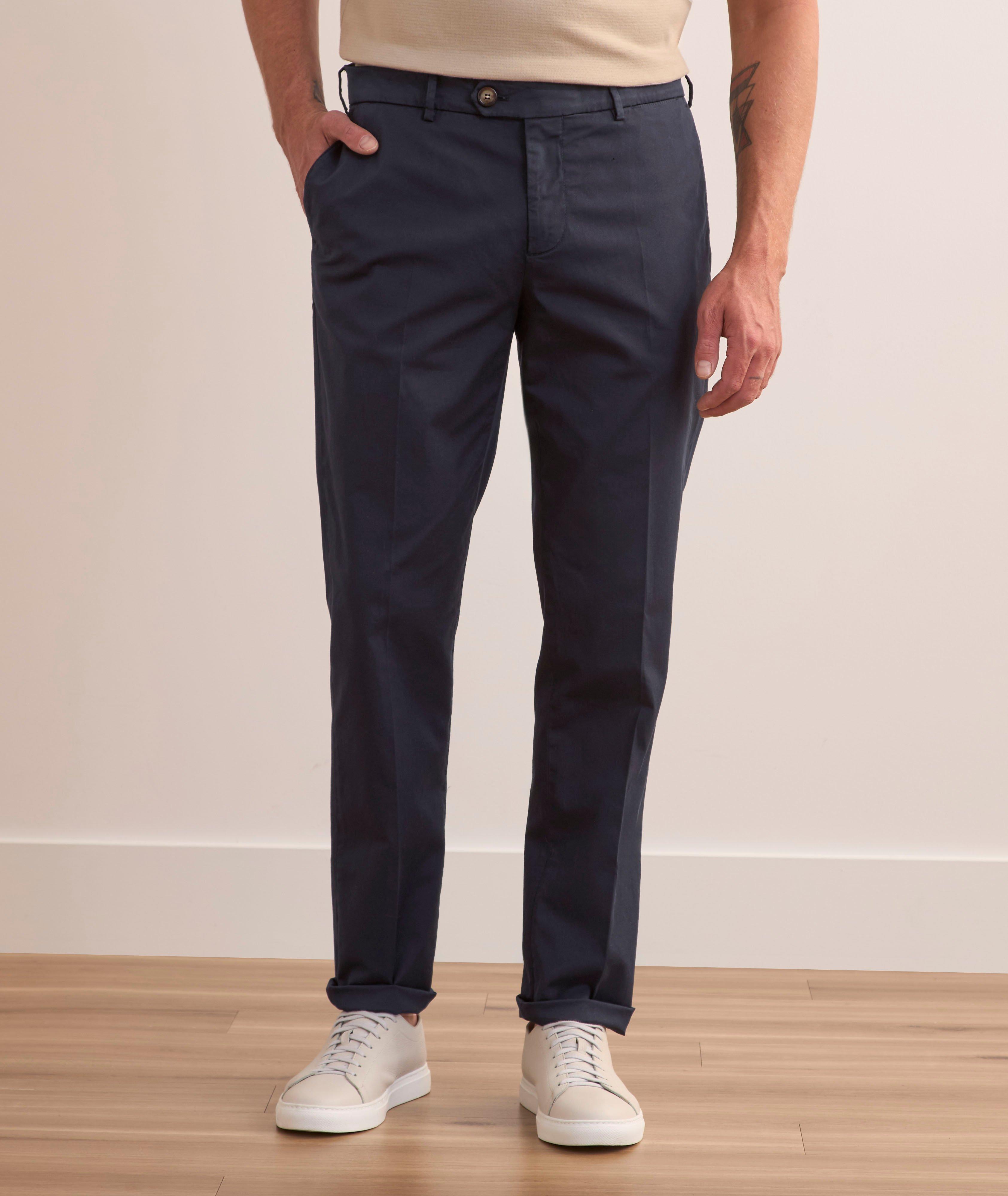 Italian Fit Stretch-Cotton Pants image 1