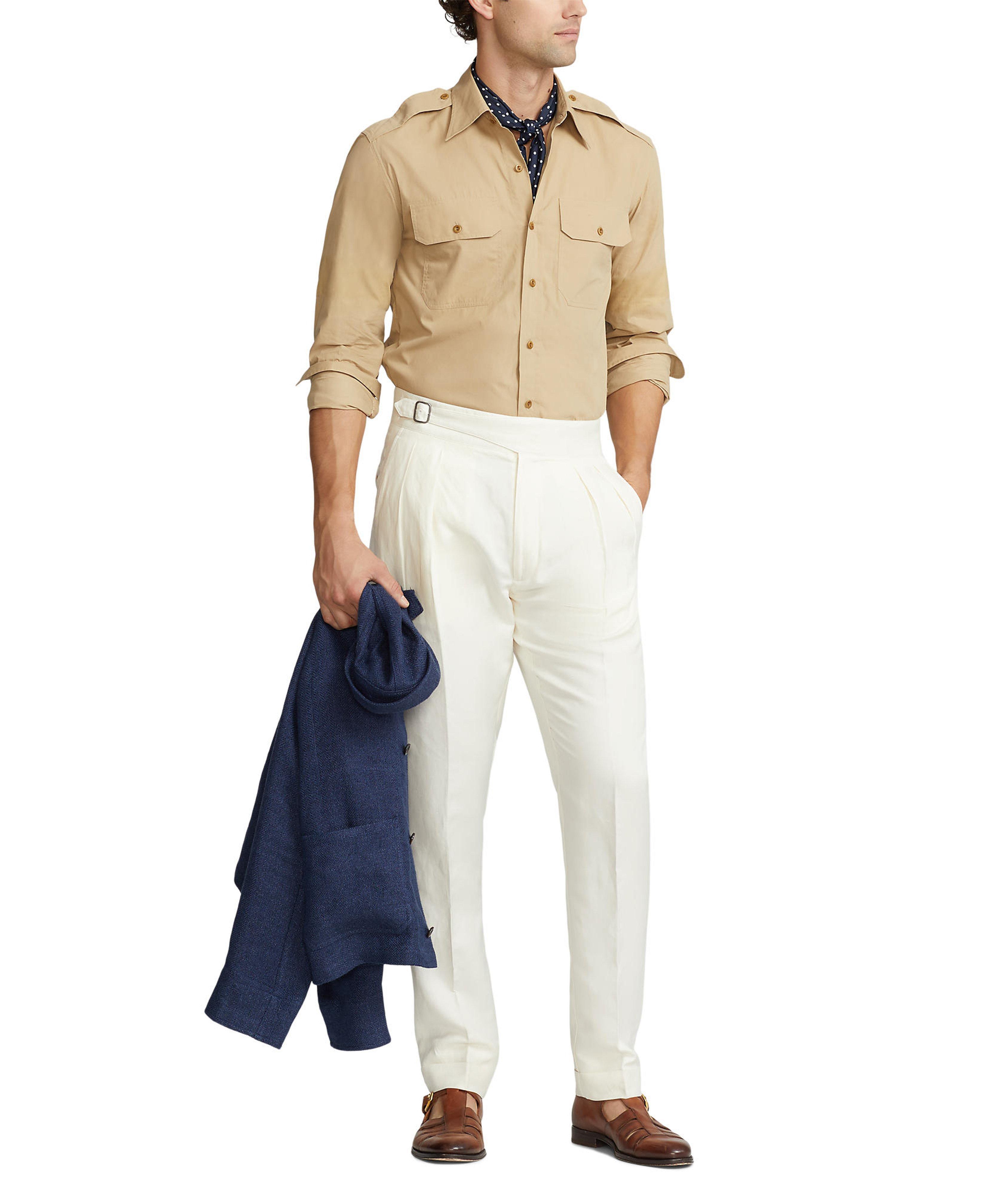 Asford Brushed Poplin Cotton Sport Shirt image 5
