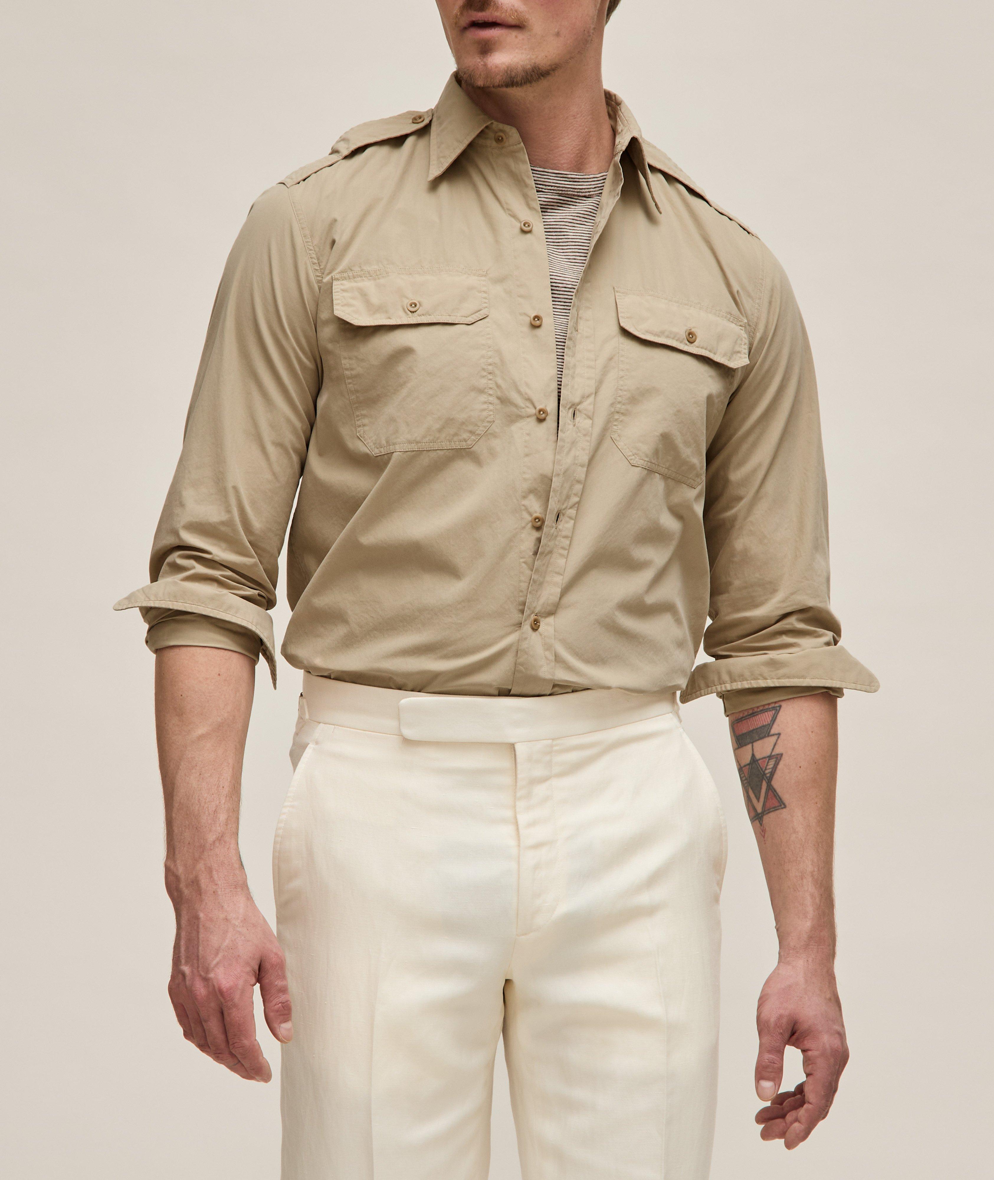Asford Brushed Poplin Cotton Sport Shirt image 7