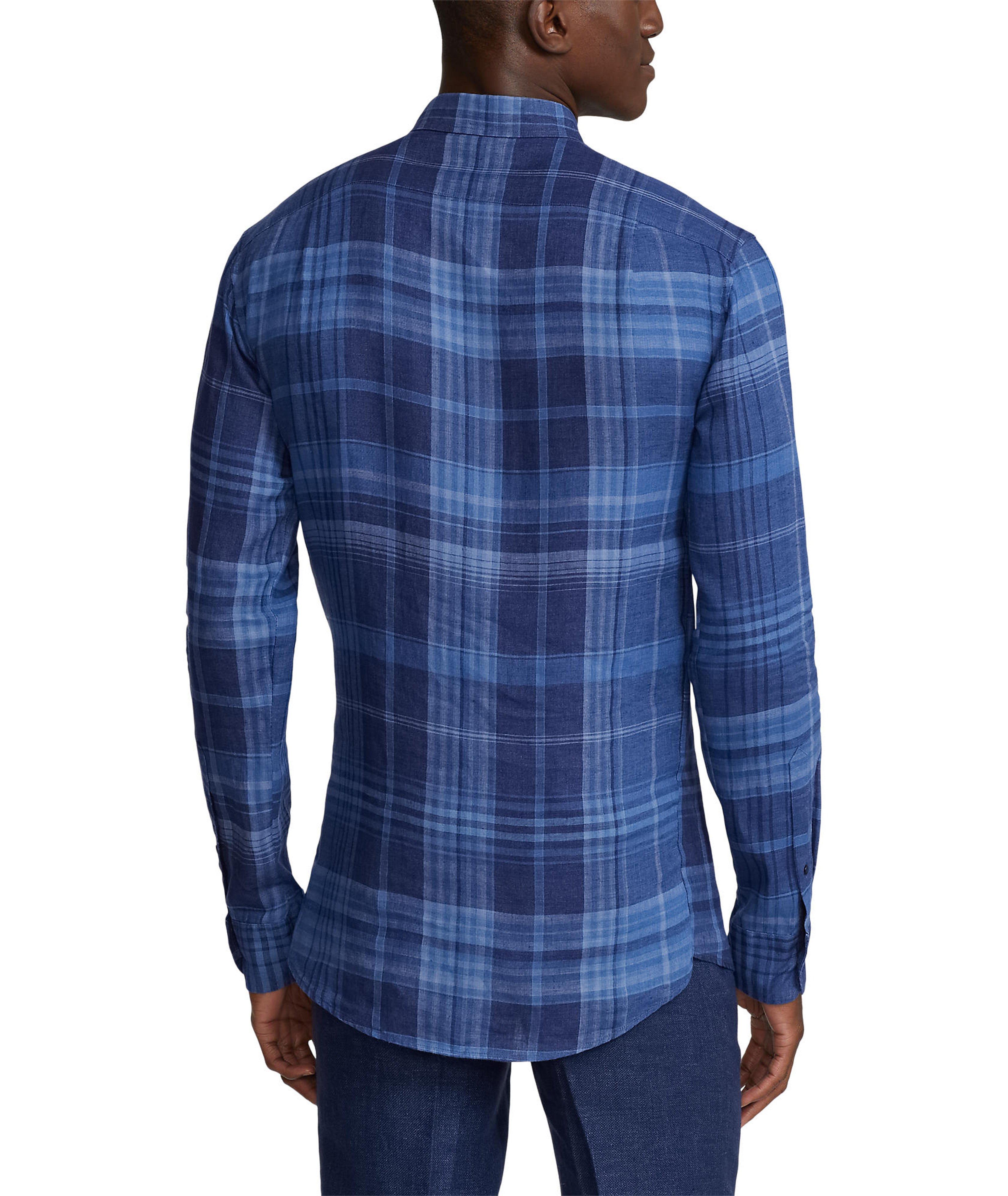 Plaid Linen Sport Shirt image 2