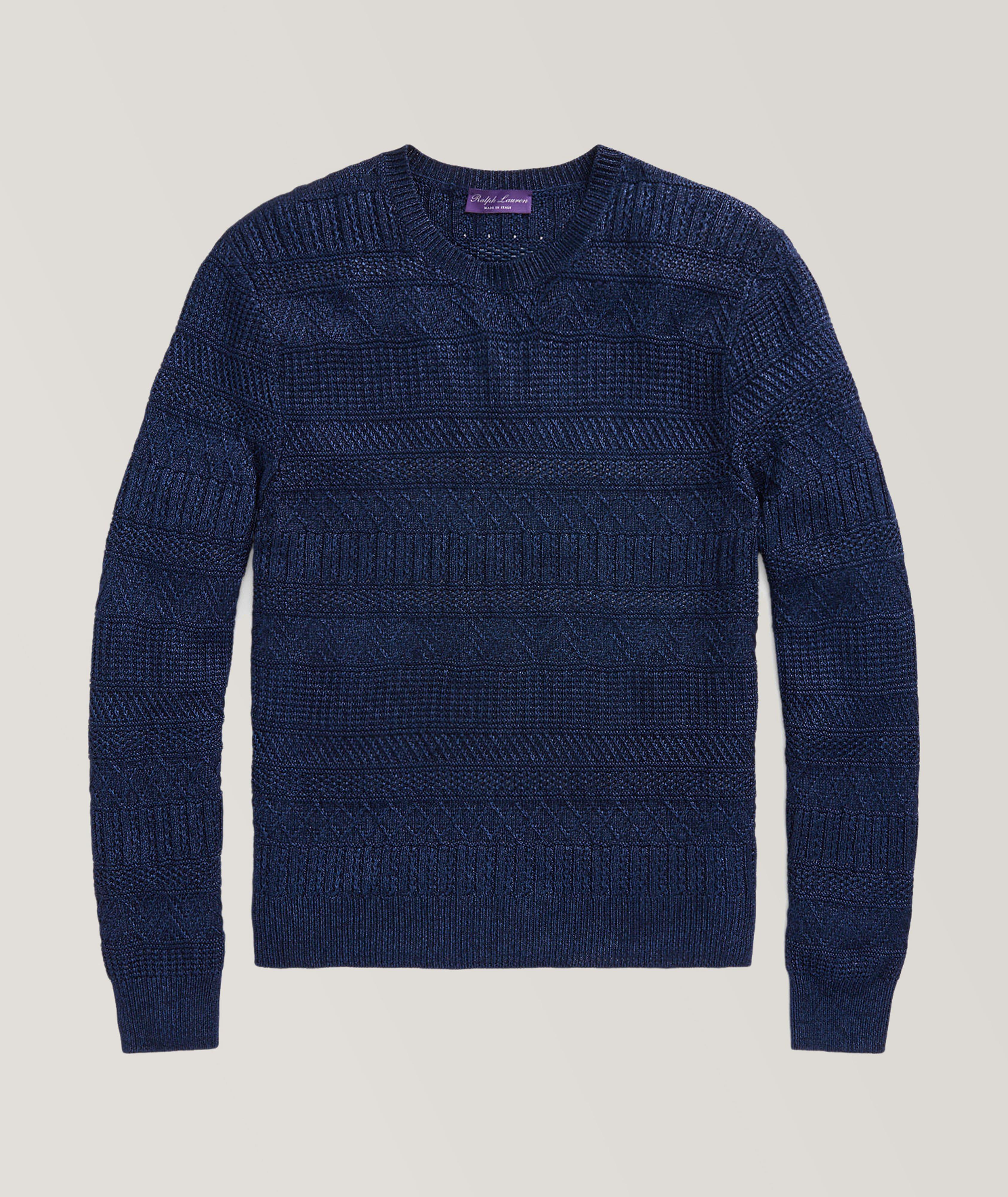 Spring Collection Silk-Cotton 7GG Knitted Sweater image 0