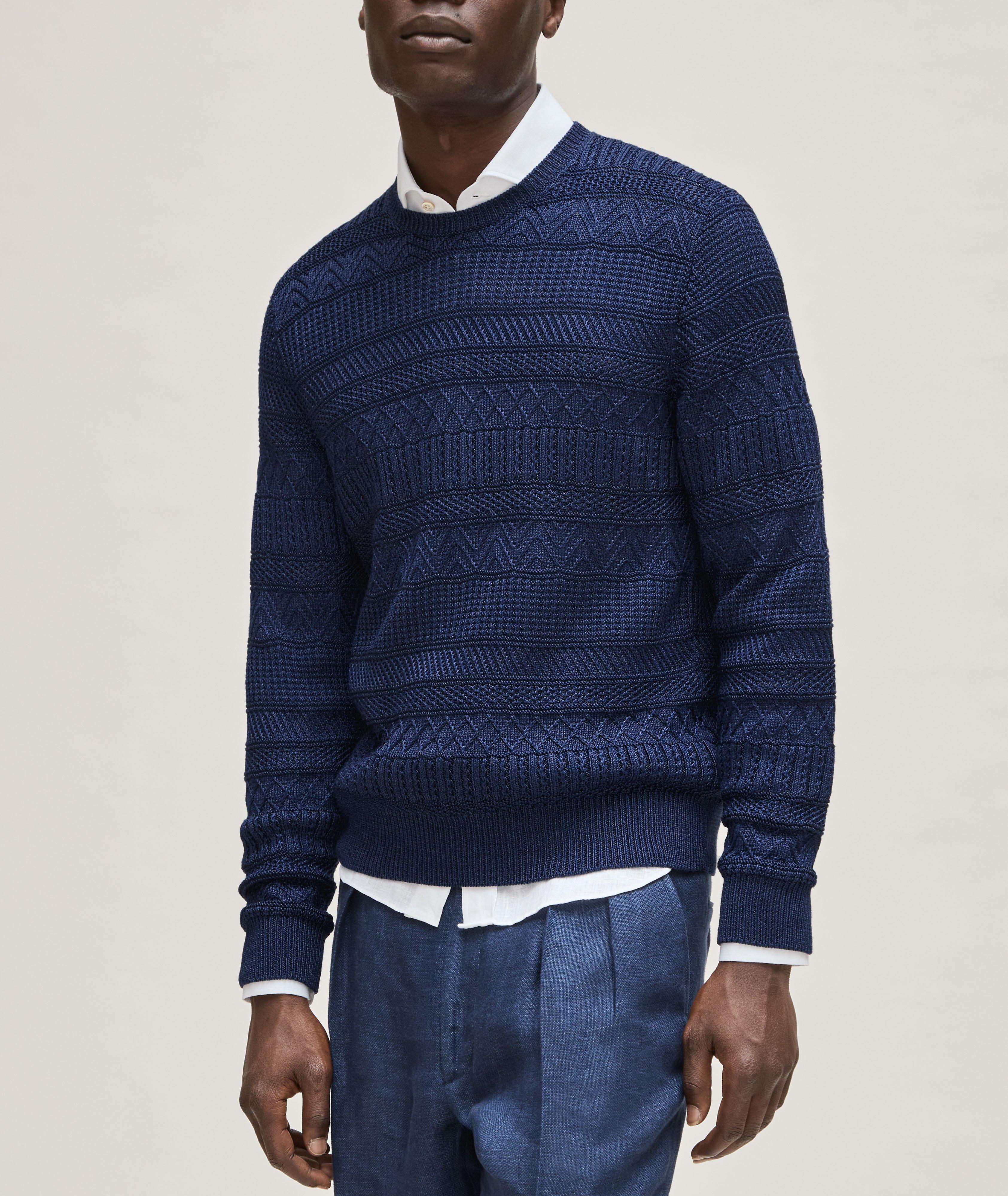 Spring Collection Silk-Cotton 7GG Knitted Sweater image 6