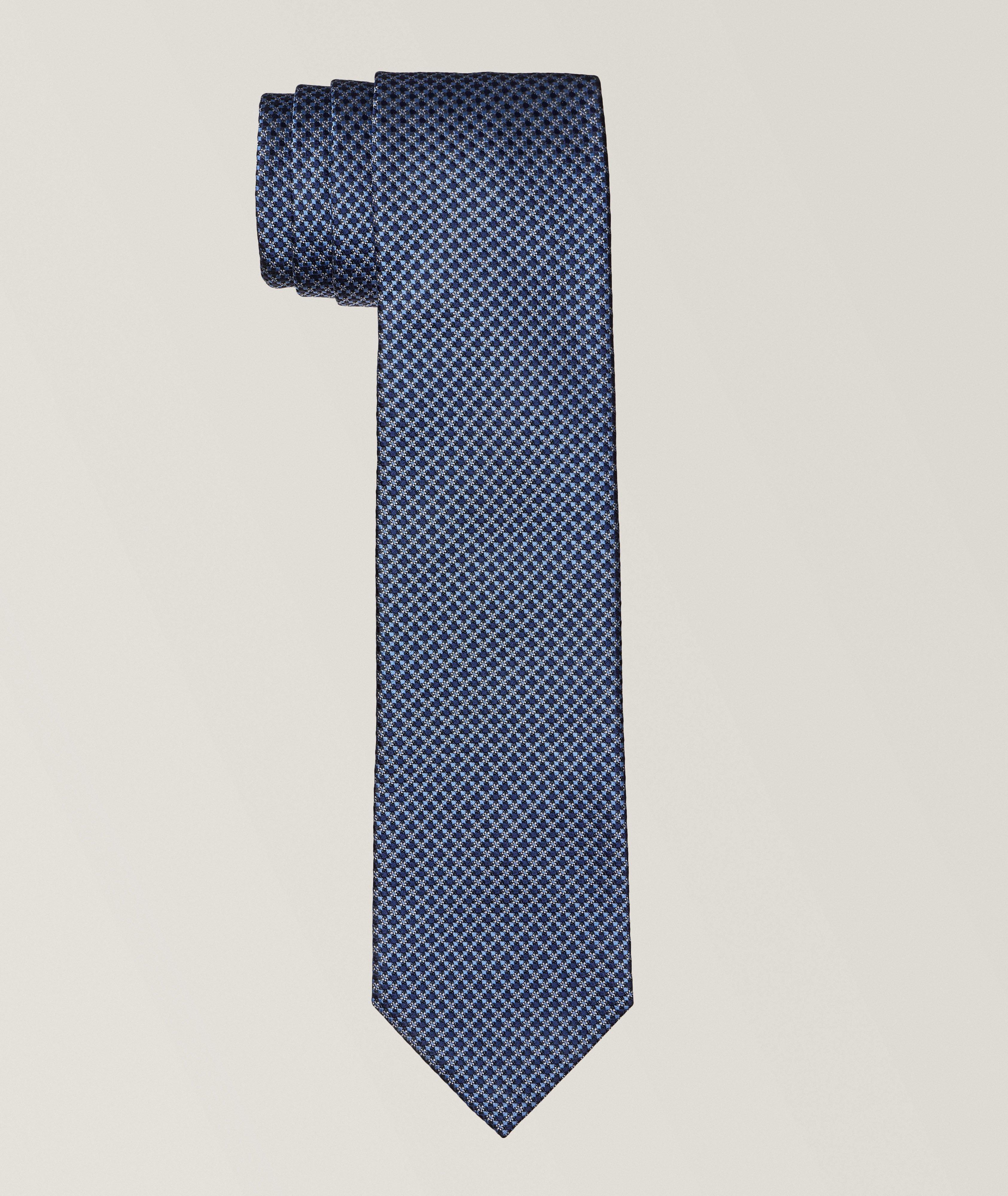 Floral Geometric Silk Tie