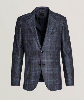 Luigi Bianchi Glen Check Wool, Silk & Cashmere Sport Jacket