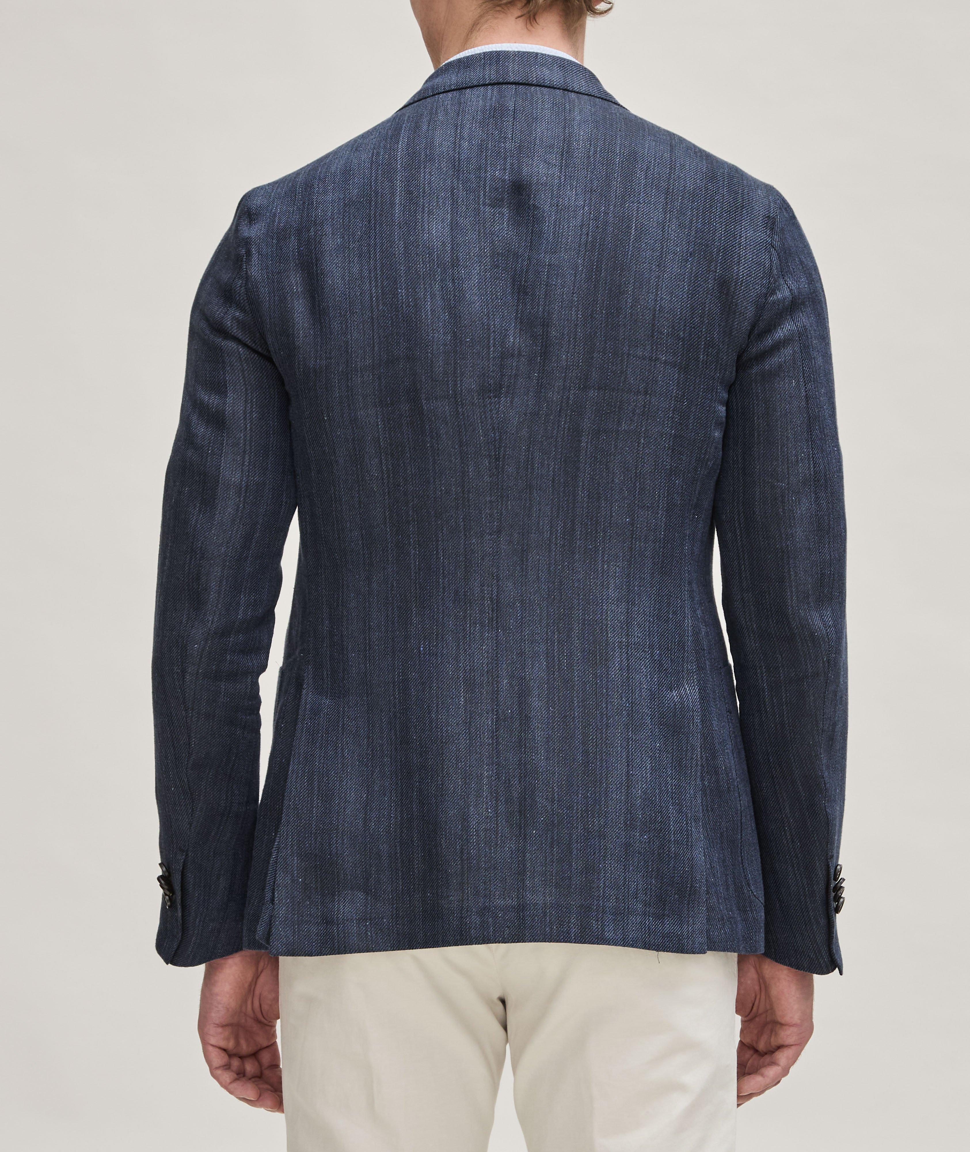 Textured Stripe Oasi Linen Shirt Jacket image 2
