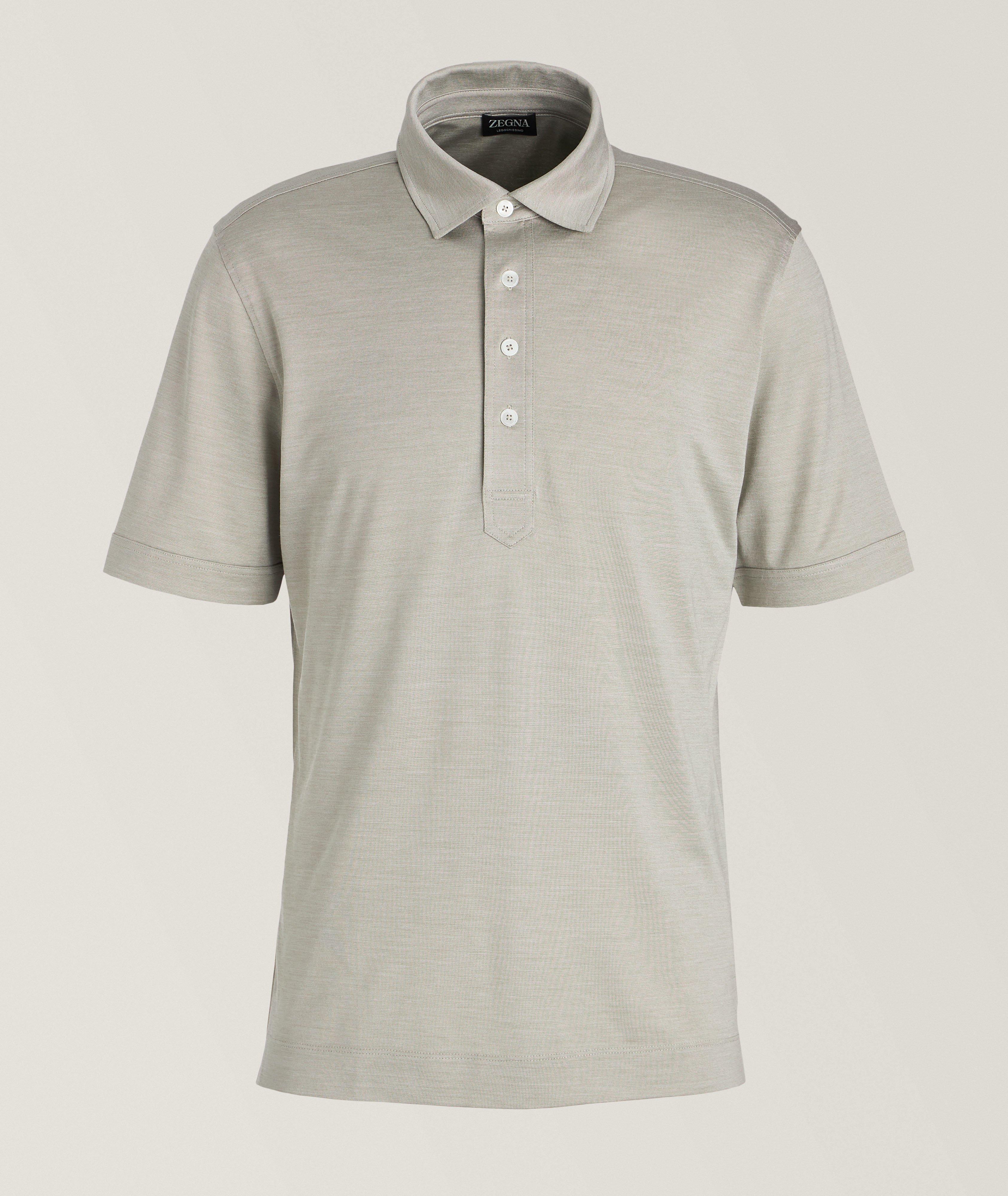 Leggerissimo Heathered Silk-Cotton Polo  image 0