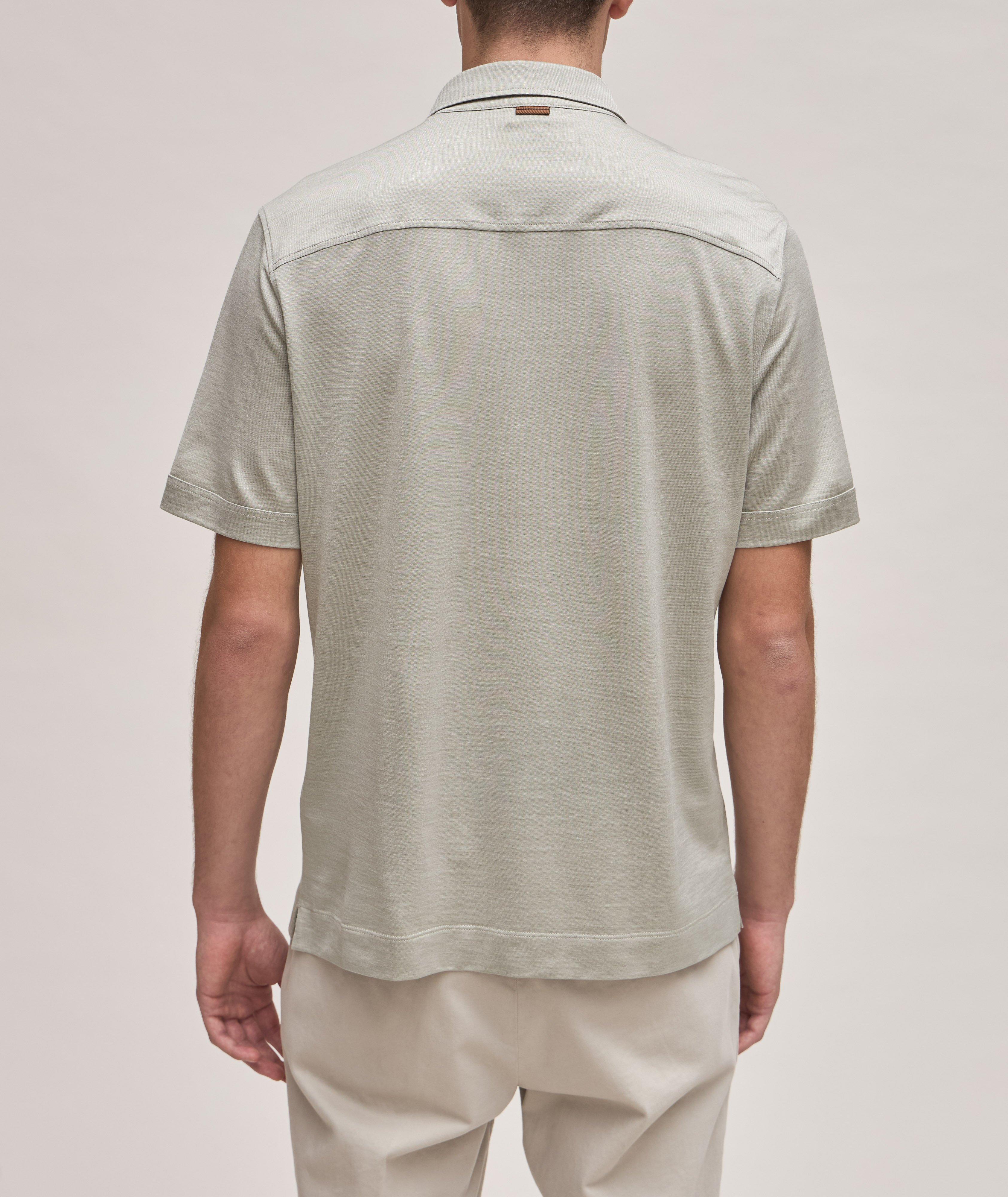 Leggerissimo Heathered Silk-Cotton Polo  image 2