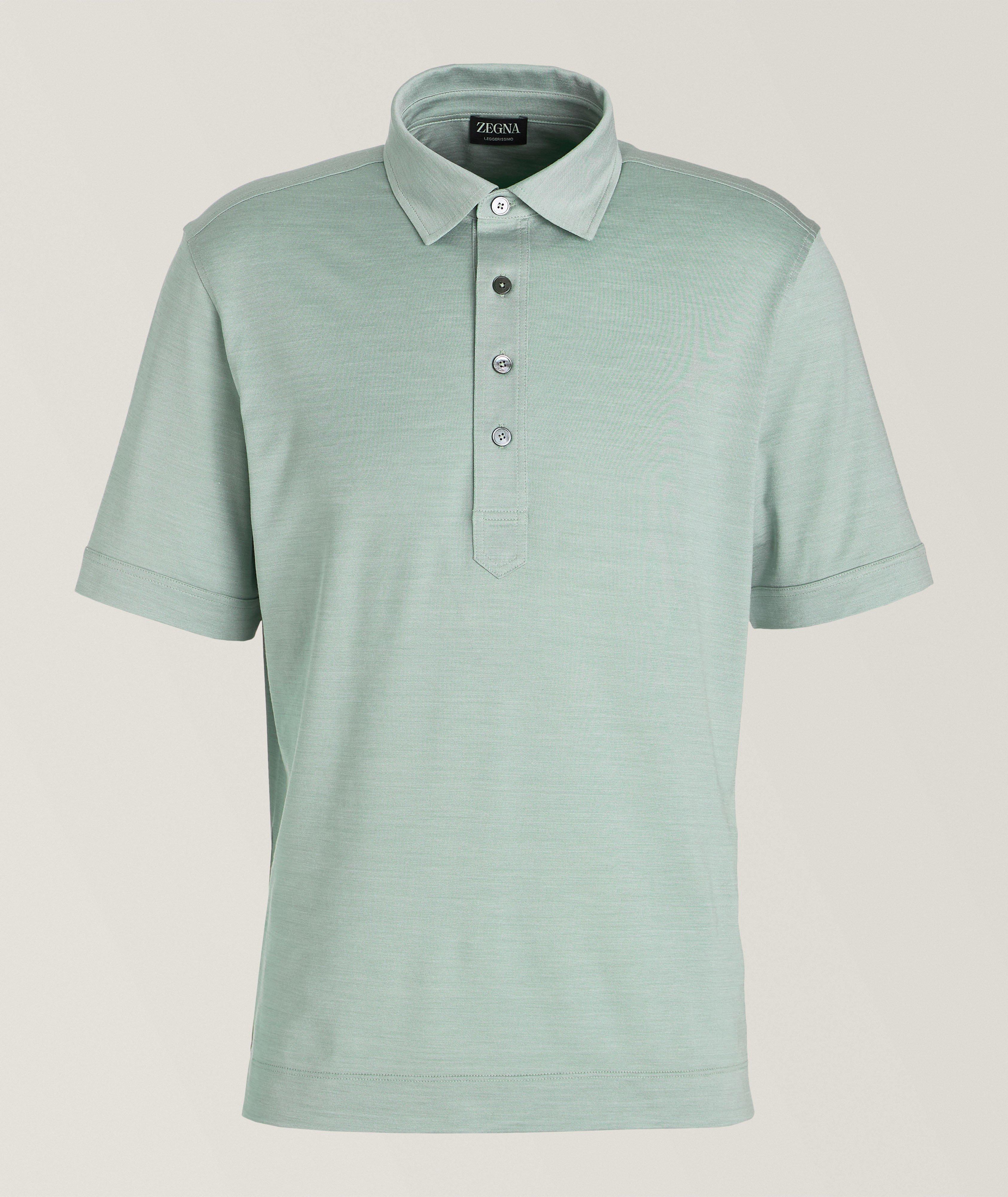 Leggerissimo Heathered Silk-Cotton Polo  image 0