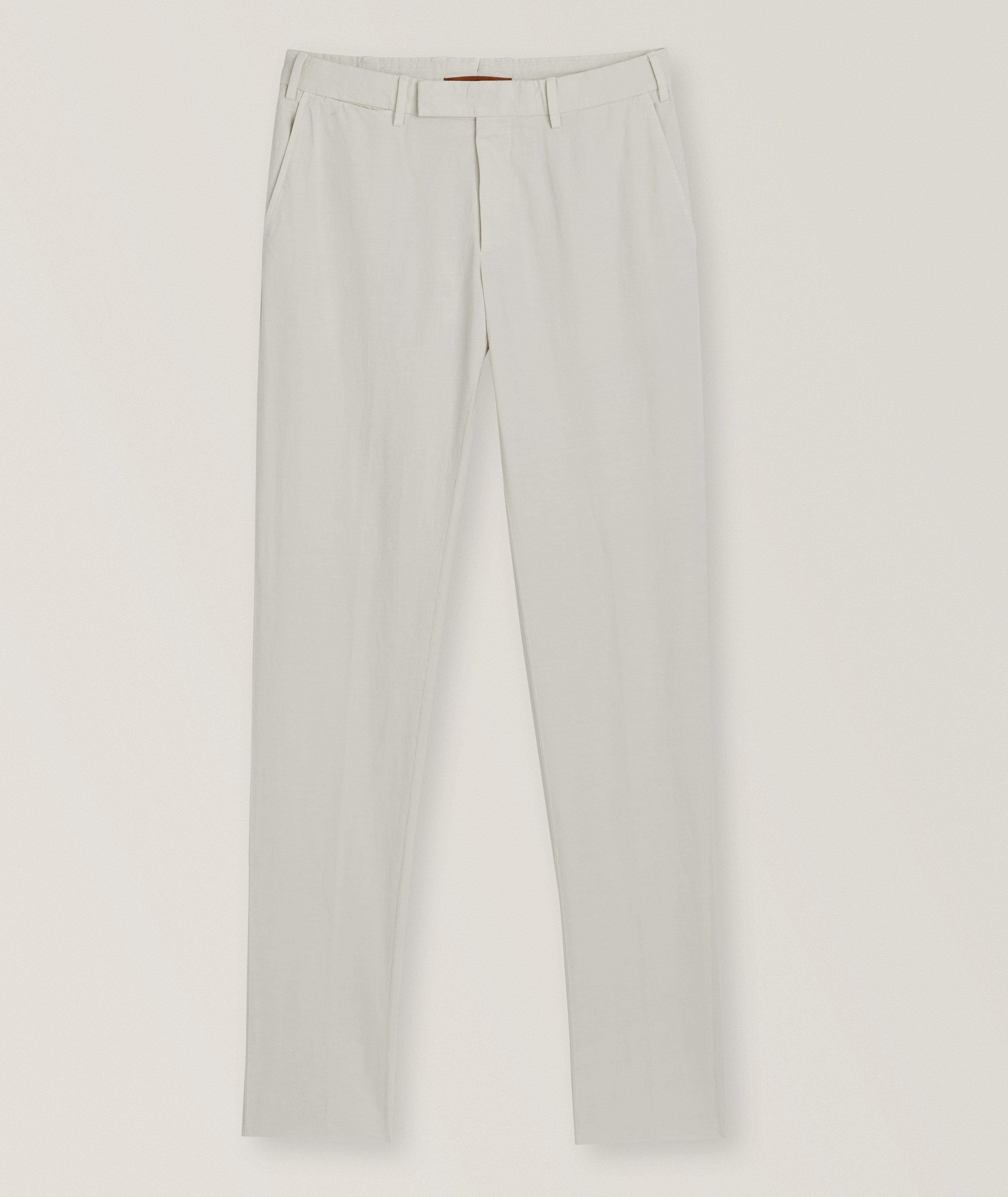 Zegna Cotton-Linen Summer Chinos 