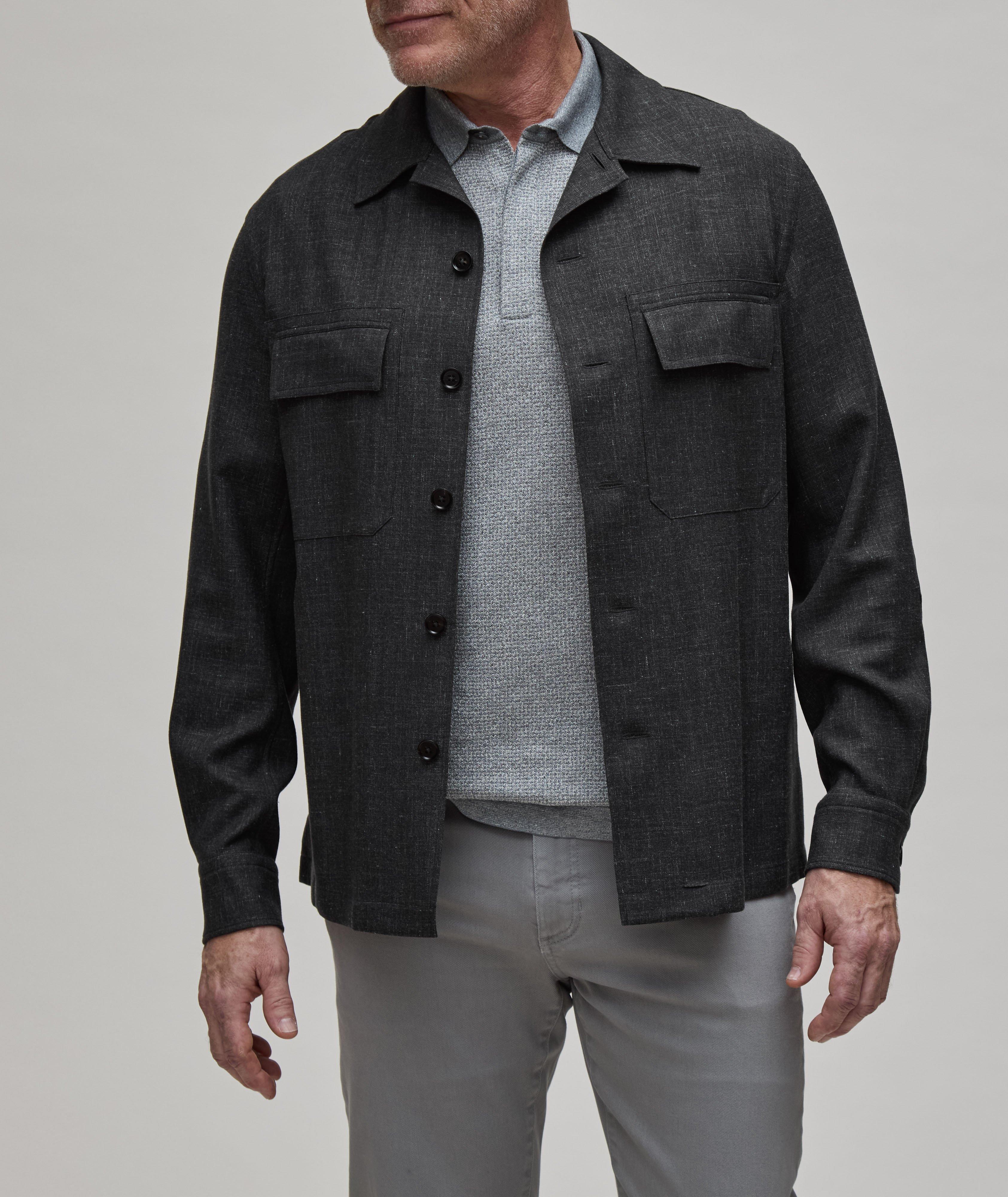 Oasi Cashmere-Linen Overshirt image 1