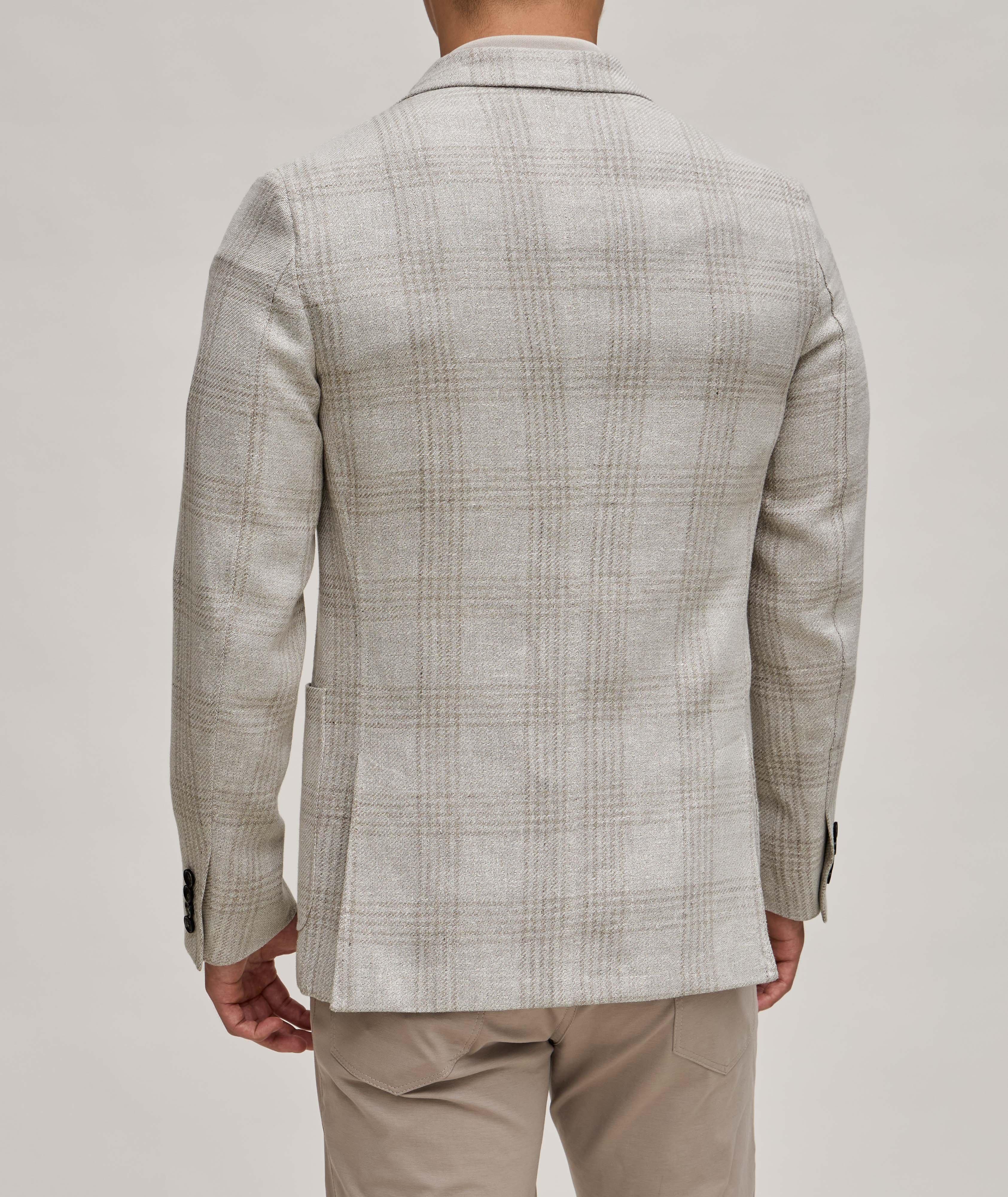 Windowpane Linen-Blend Sport Jacket image 2