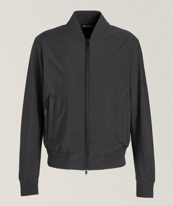 Crosshatch bomber outlet jacket